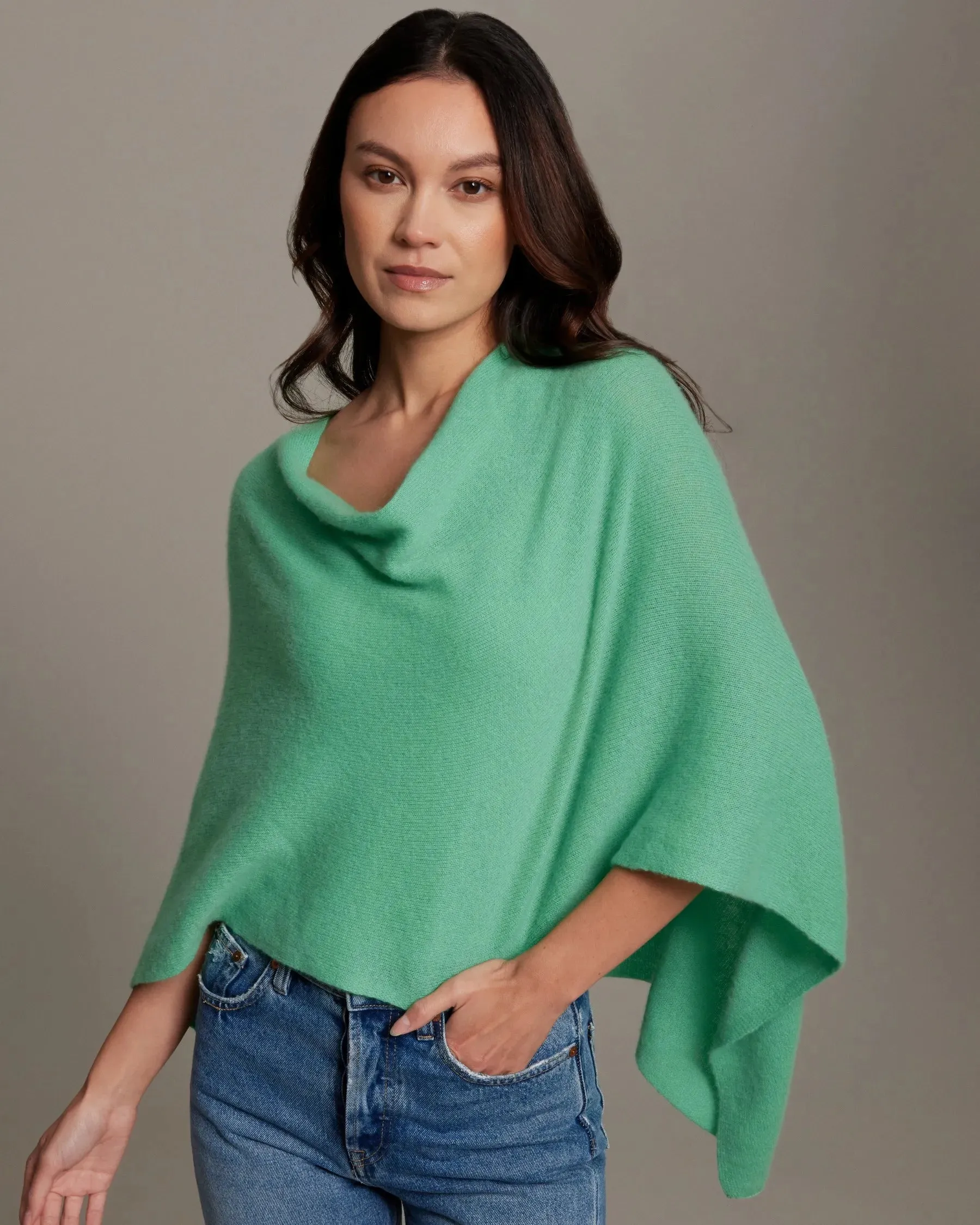 100% Cashmere Dress Topper Poncho