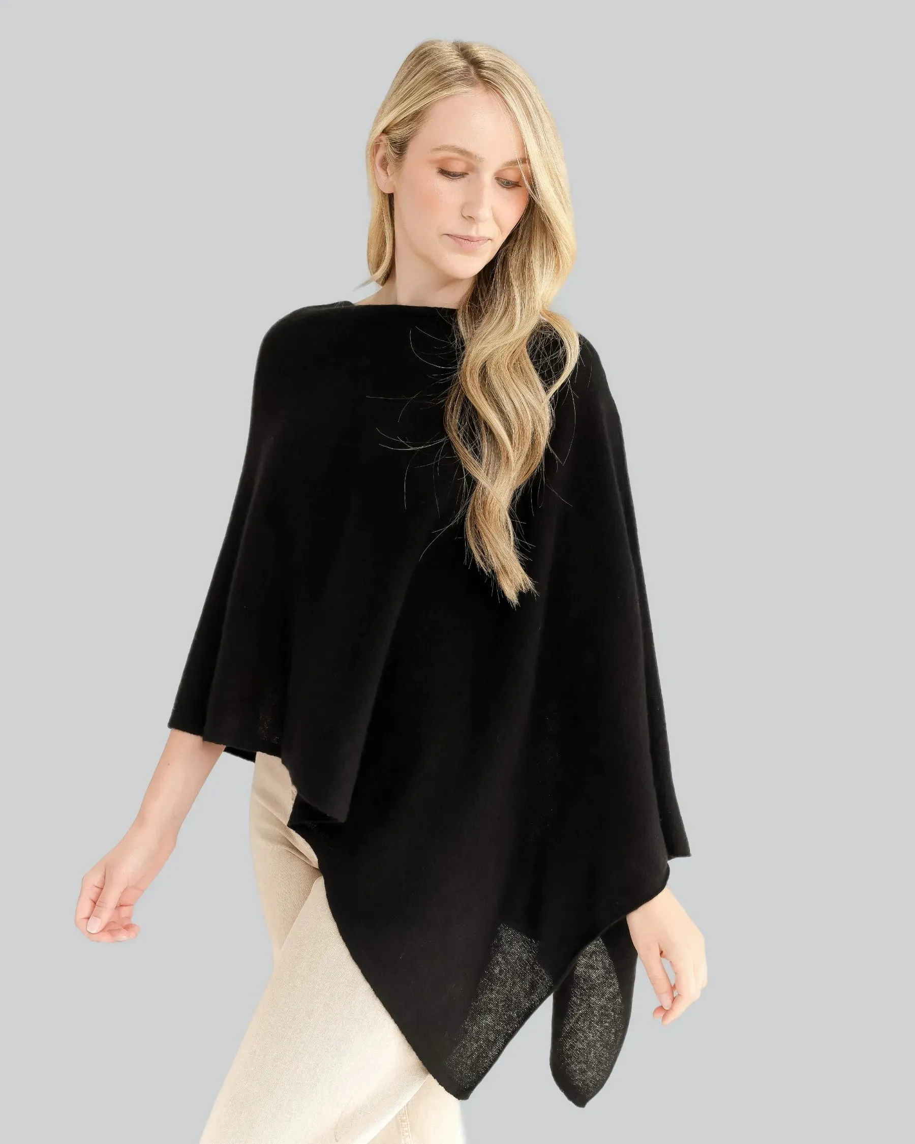 100% Cashmere Dress Topper Poncho