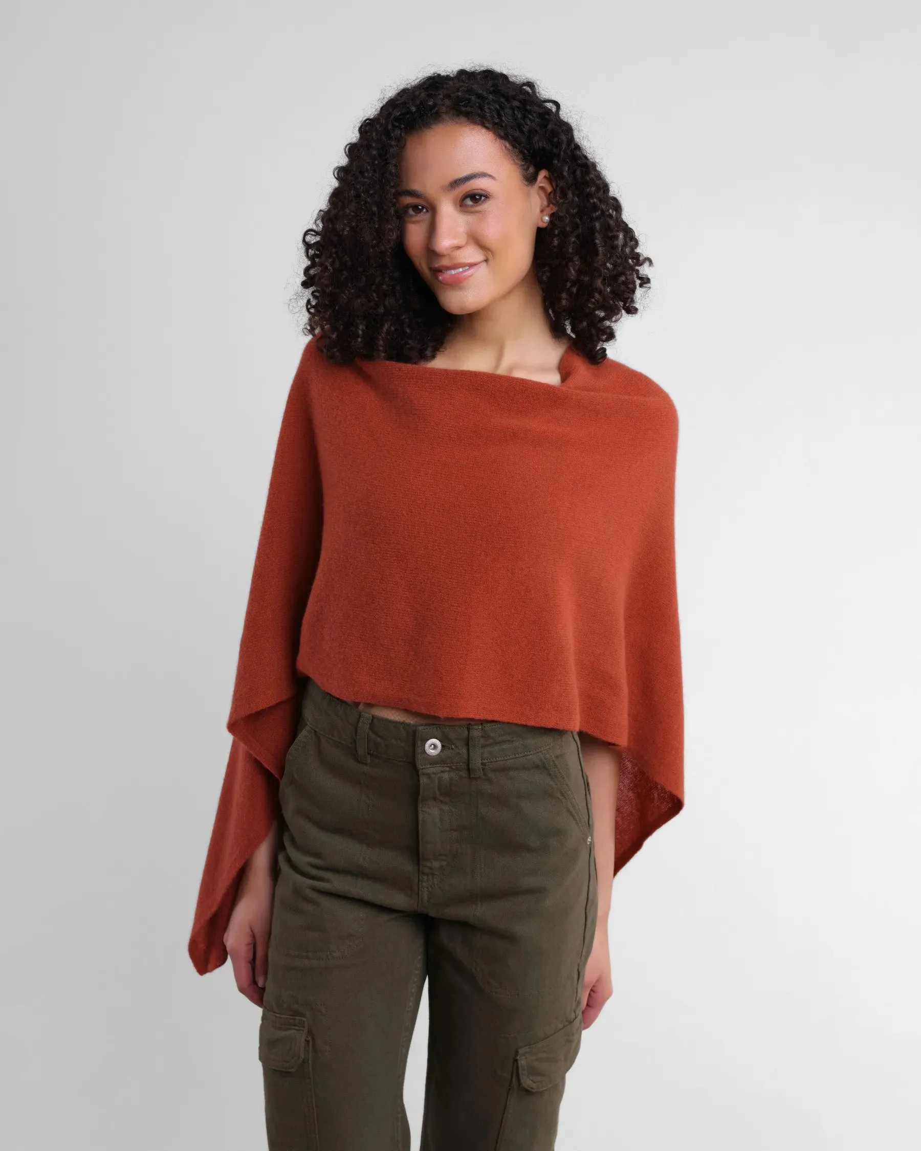 100% Cashmere Dress Topper Poncho