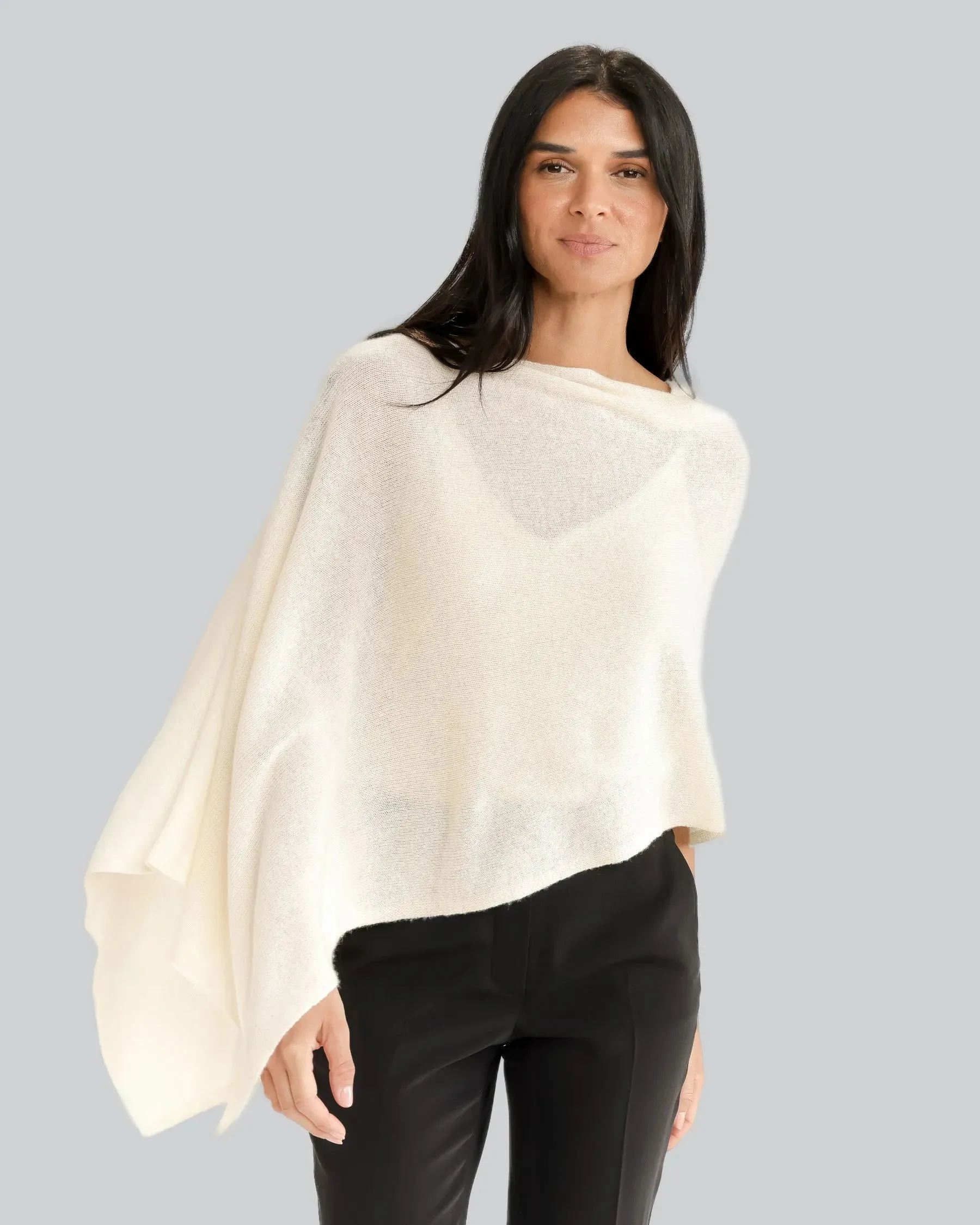 100% Cashmere Dress Topper Poncho