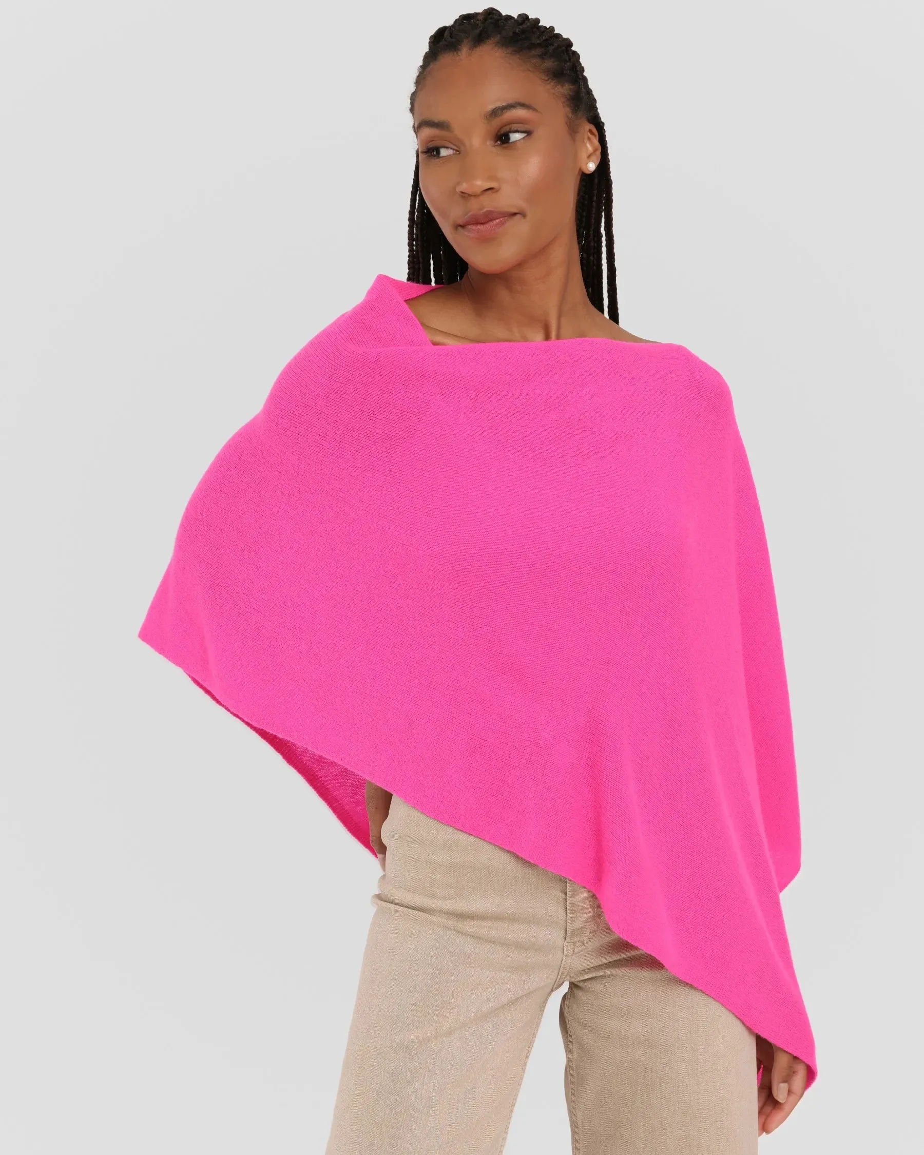100% Cashmere Dress Topper Poncho