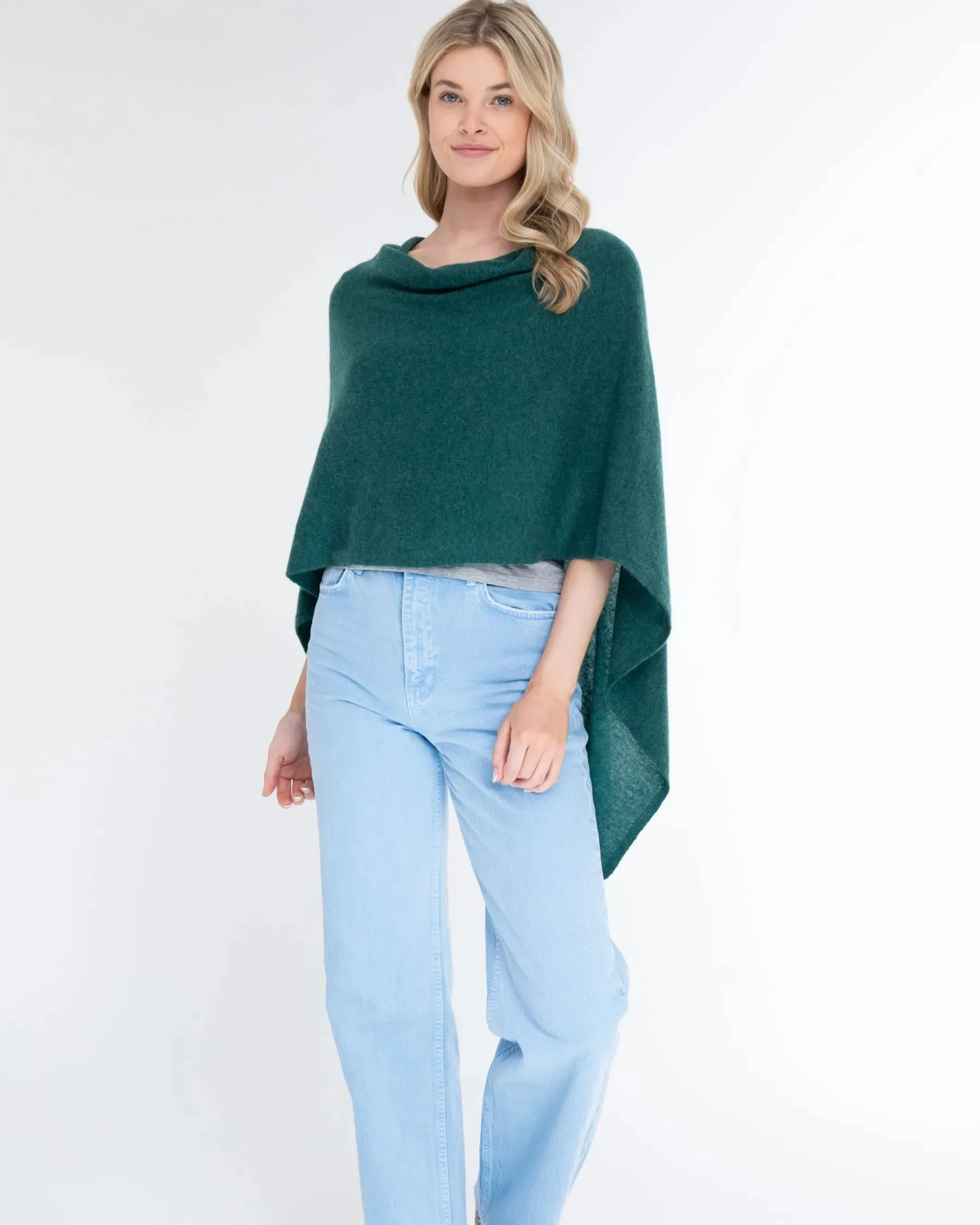 100% Cashmere Dress Topper Poncho