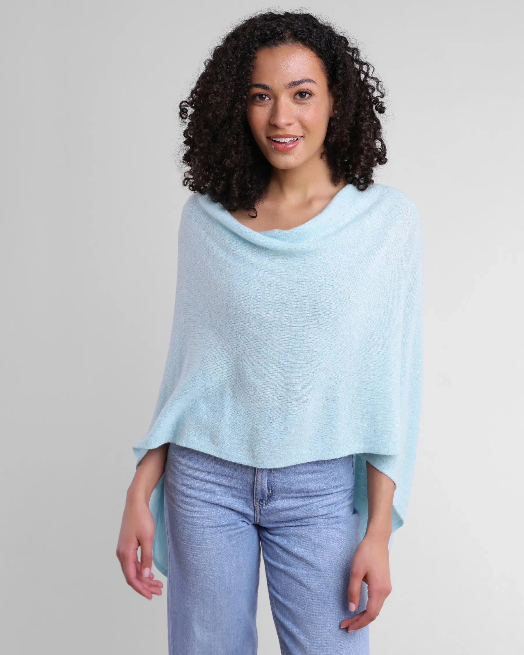 100% Cashmere Dress Topper Poncho