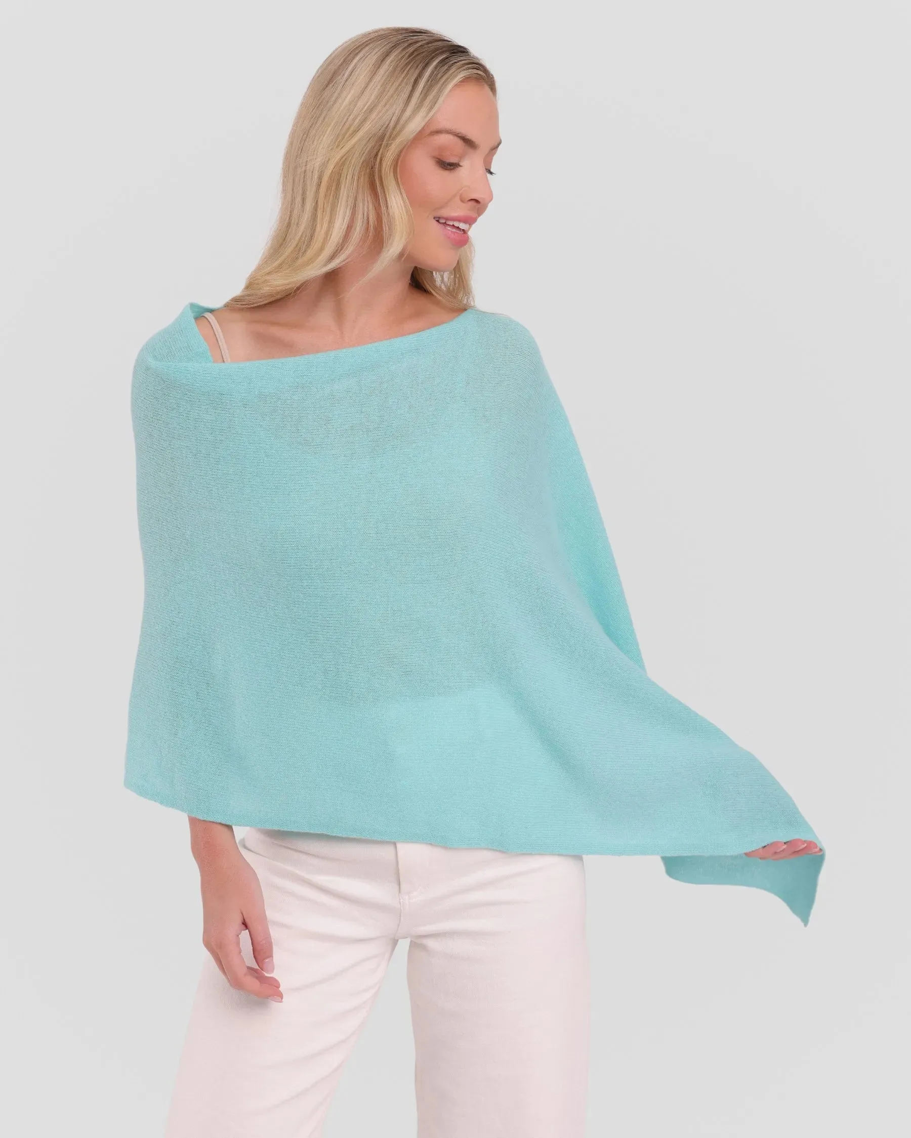 100% Cashmere Dress Topper Poncho