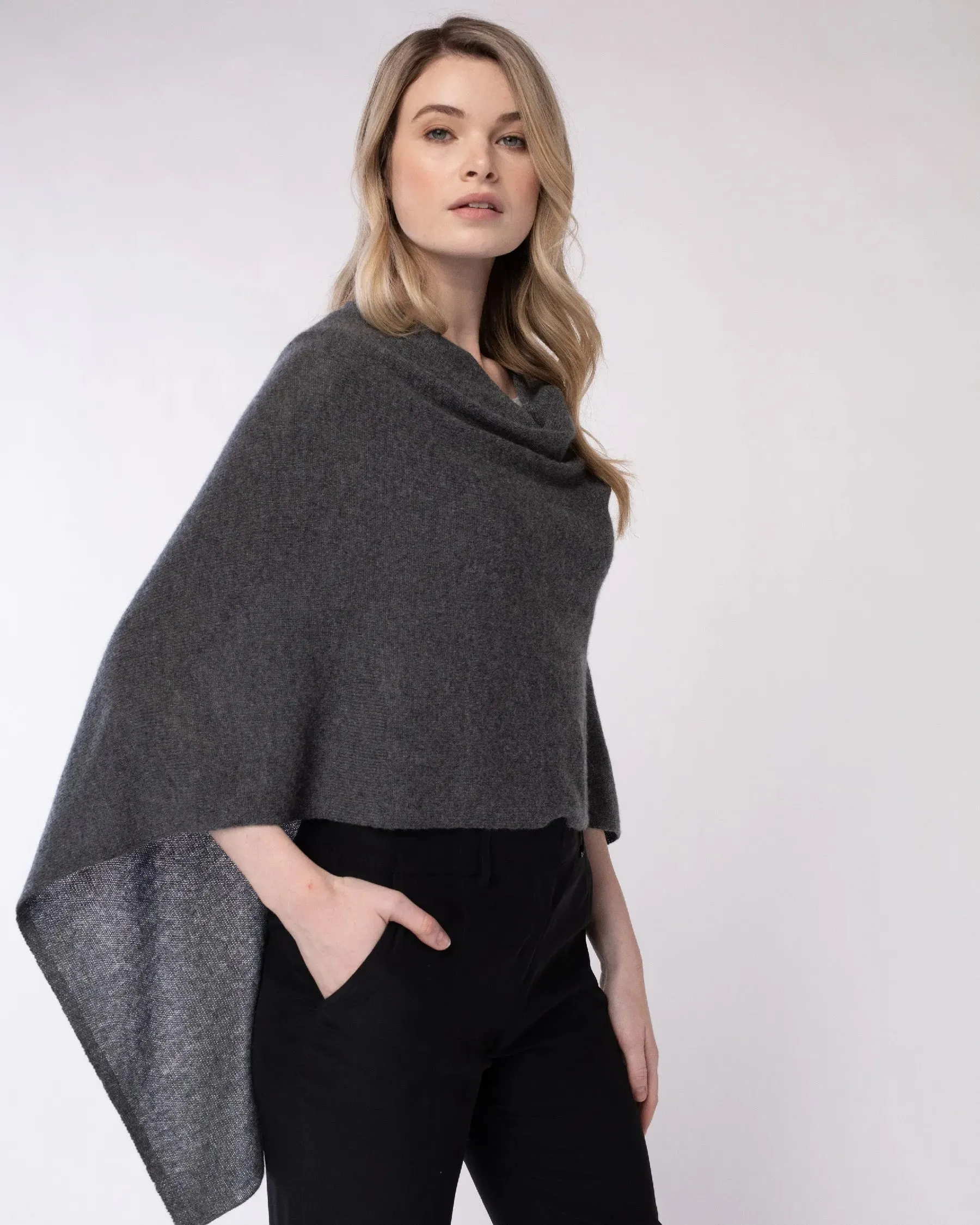 100% Cashmere Dress Topper Poncho