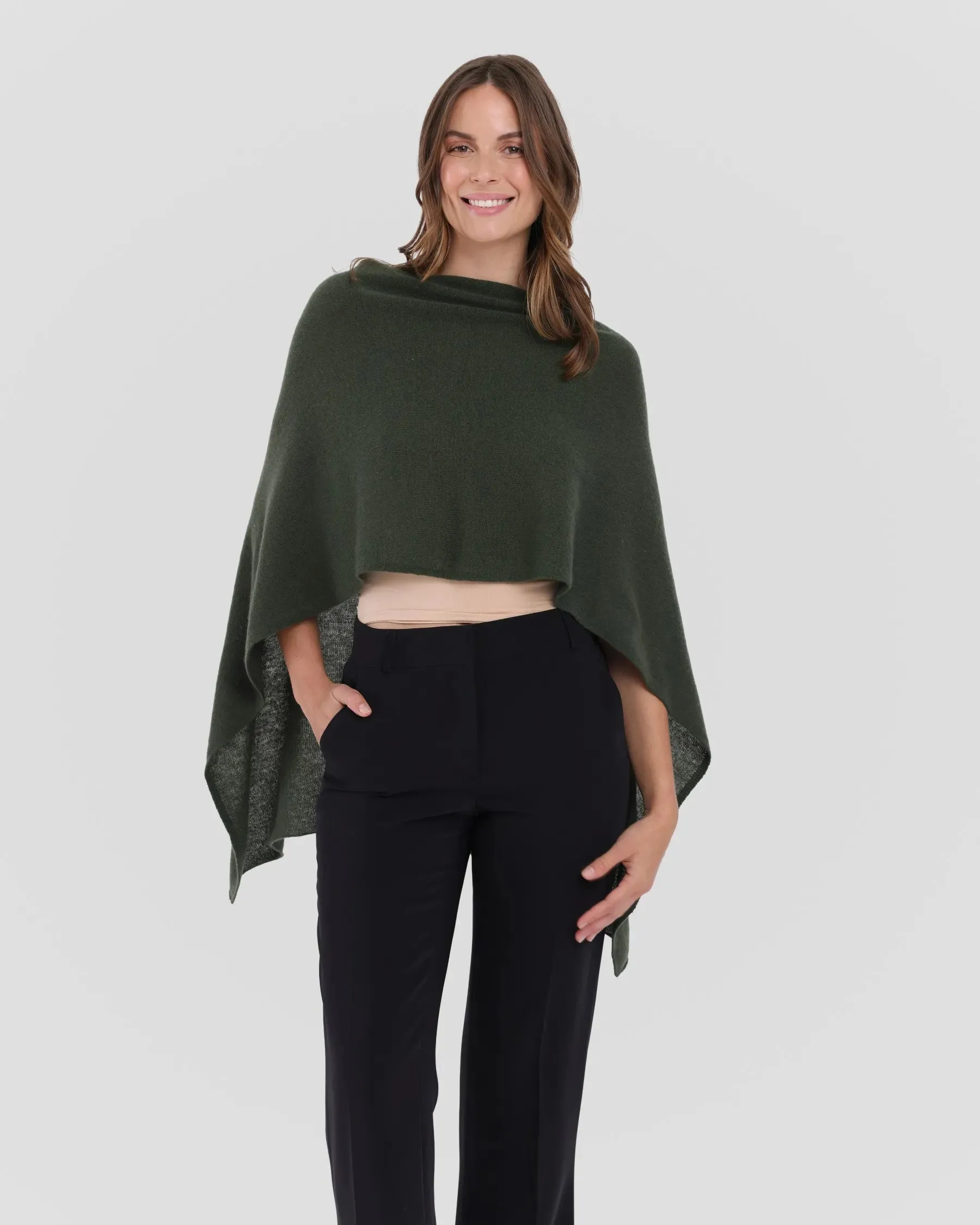 100% Cashmere Dress Topper Poncho
