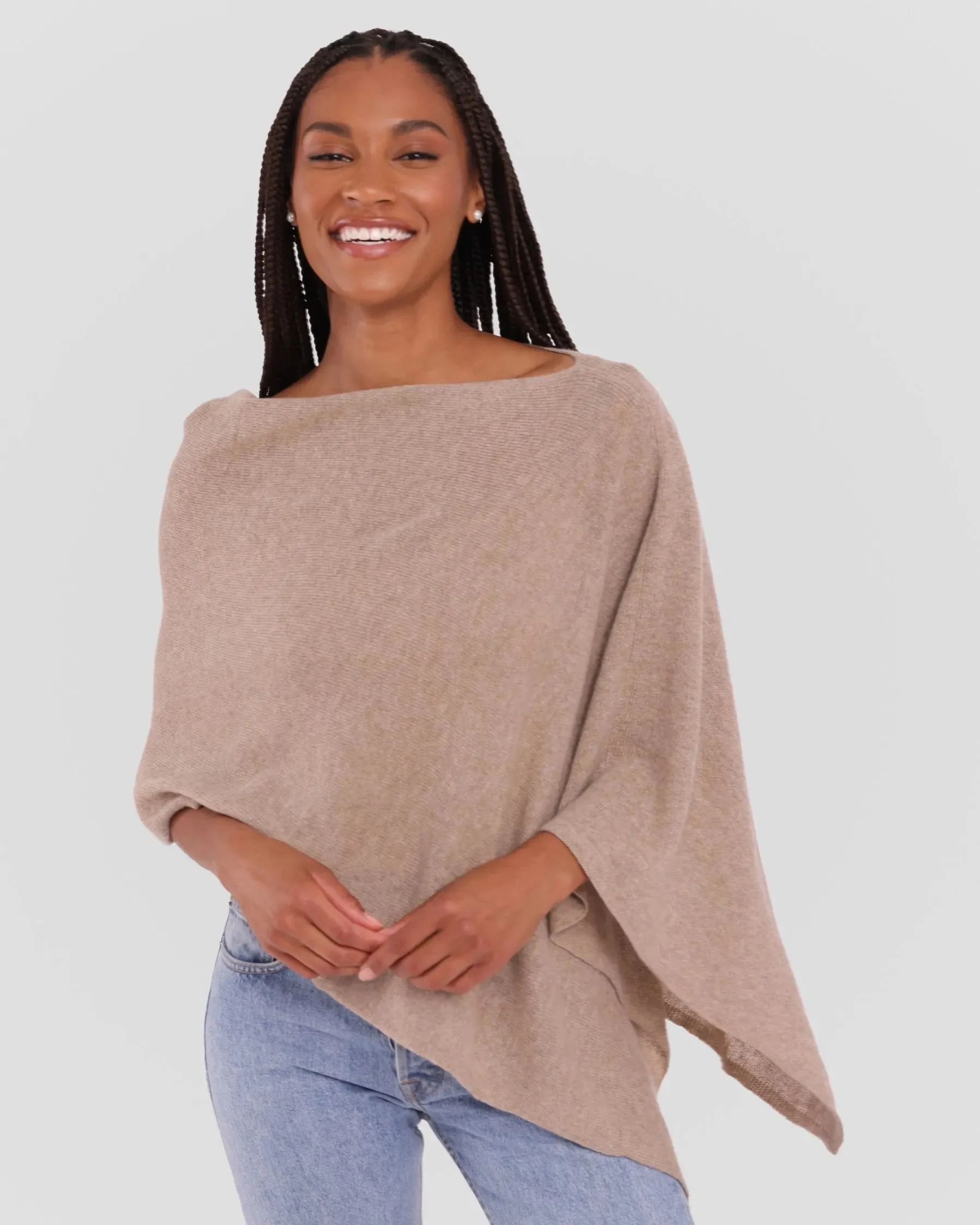100% Cashmere Dress Topper Poncho