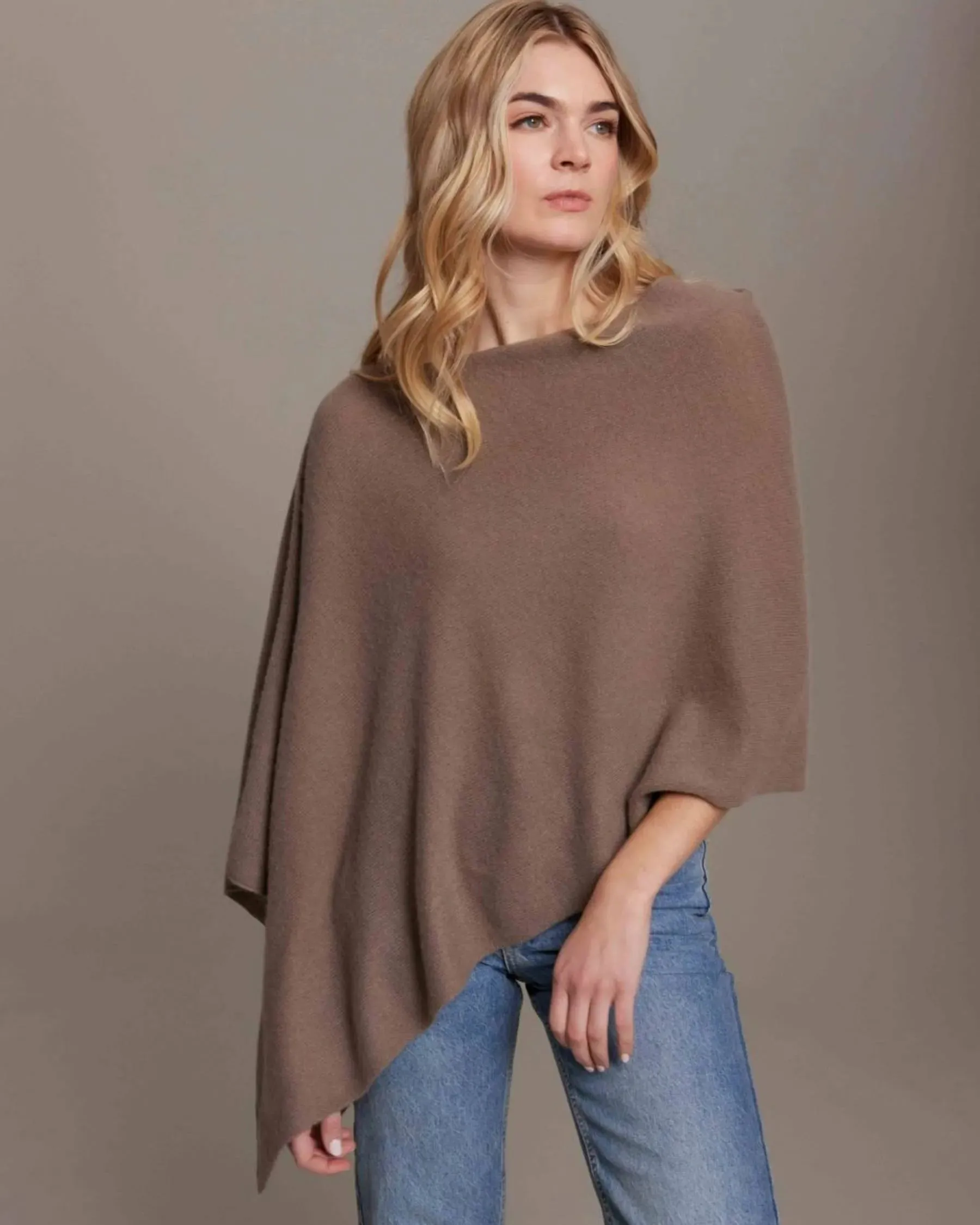 100% Cashmere Dress Topper Poncho