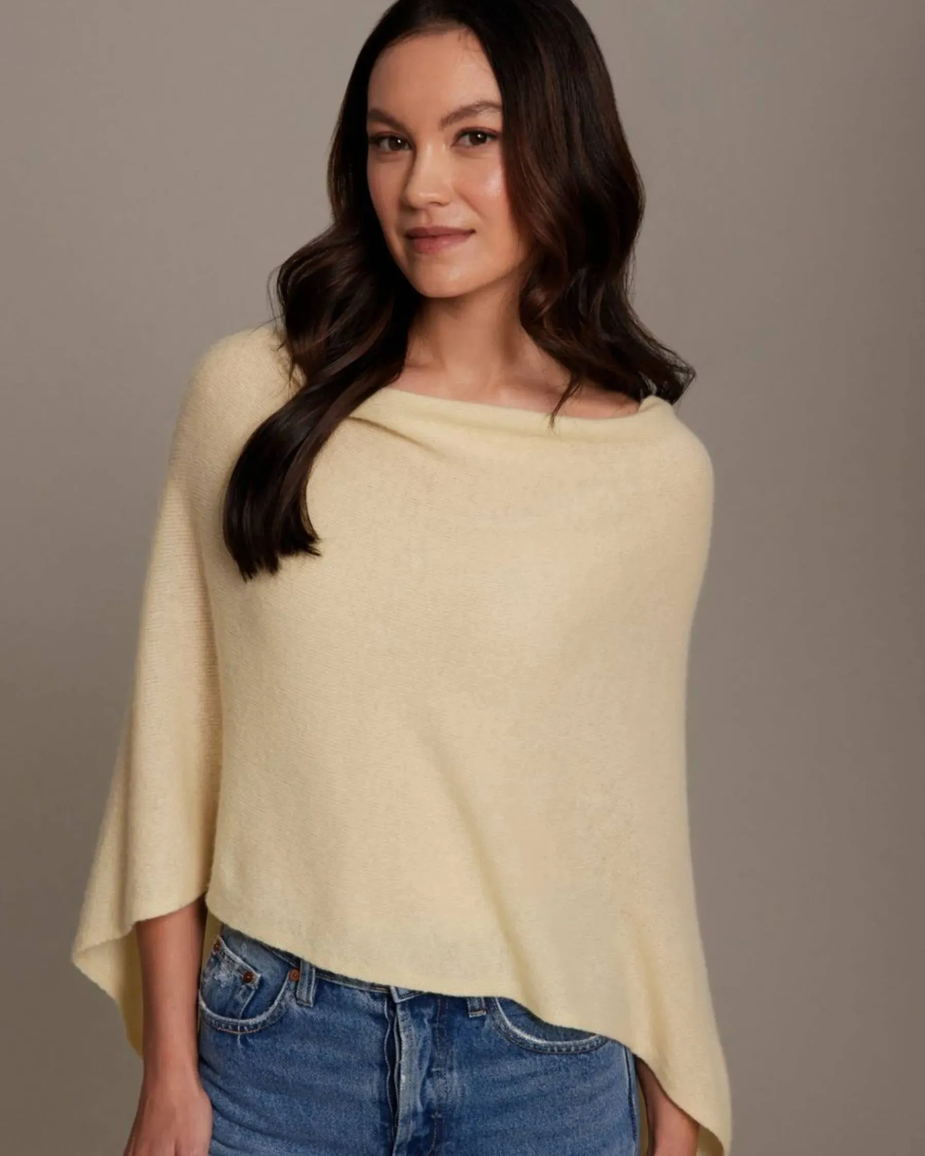 100% Cashmere Dress Topper Poncho