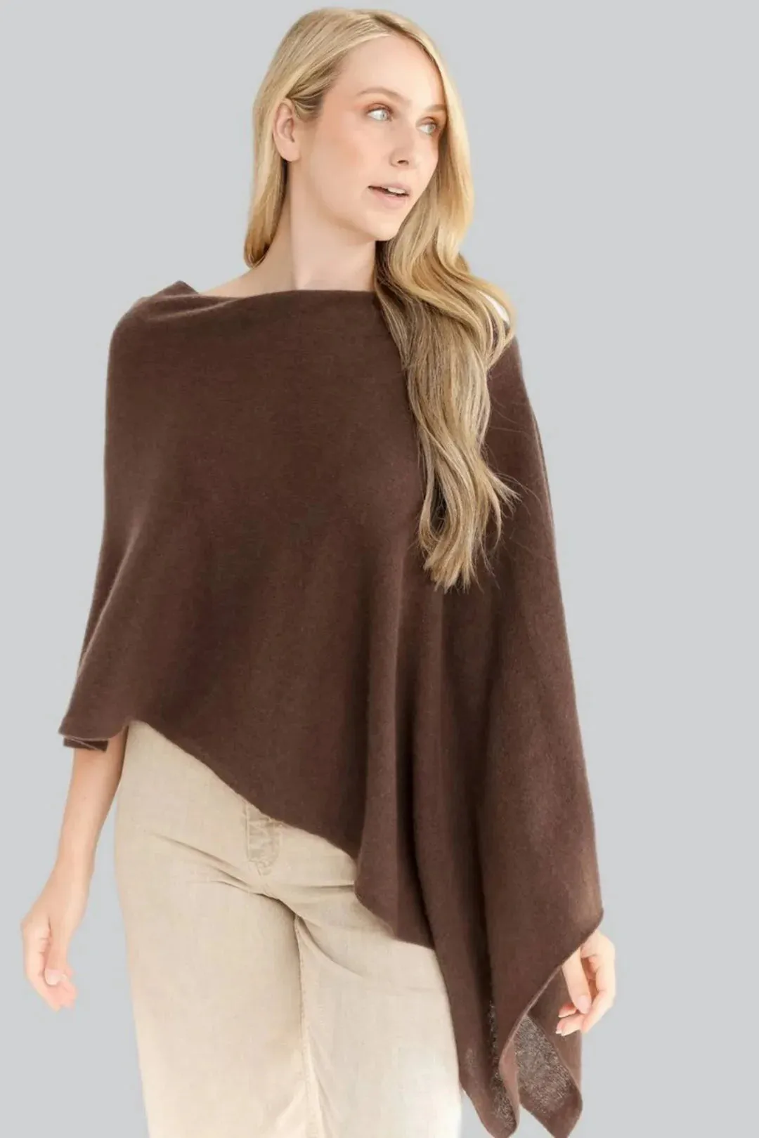 100% Cashmere Dress Topper Poncho