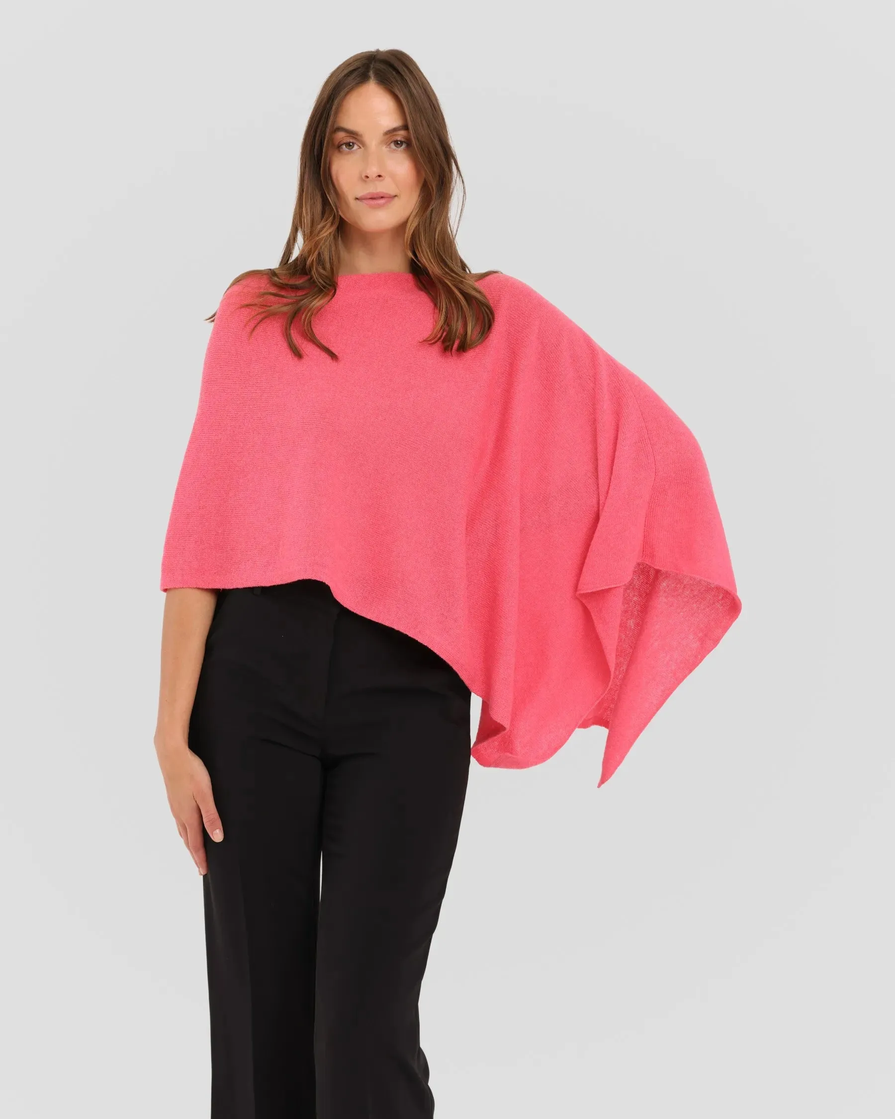 100% Cashmere Dress Topper Poncho