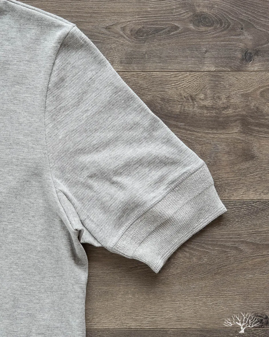 207 Short Sleeve Henley - Grey Melange