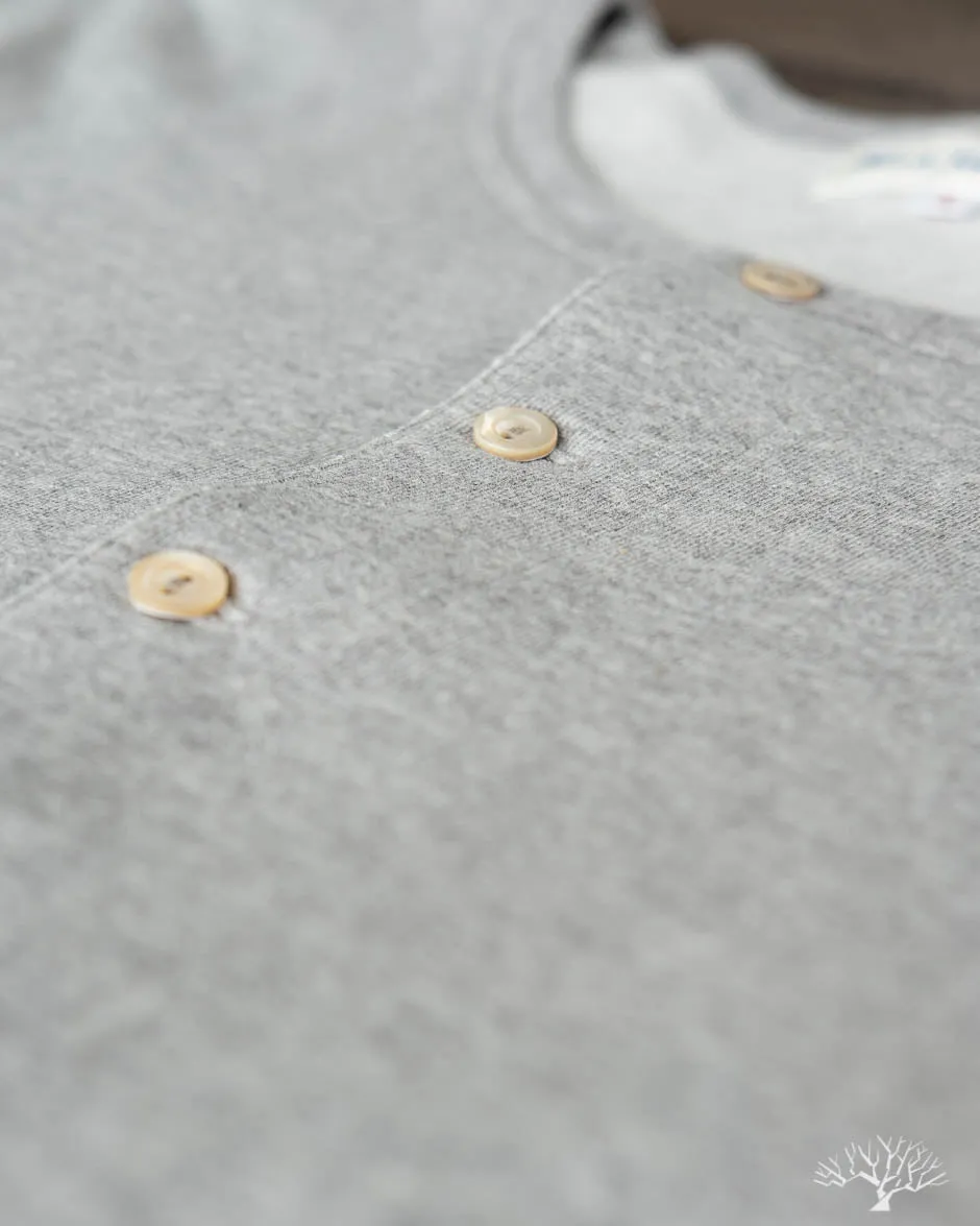 207 Short Sleeve Henley - Grey Melange