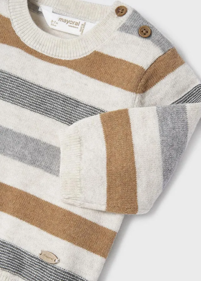 2pc Neutral Sweater w Tweed Pant