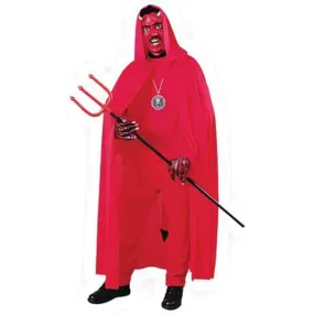 68" Red Cape With Hood - Perfect For Dress-Up And Costume Parties!
