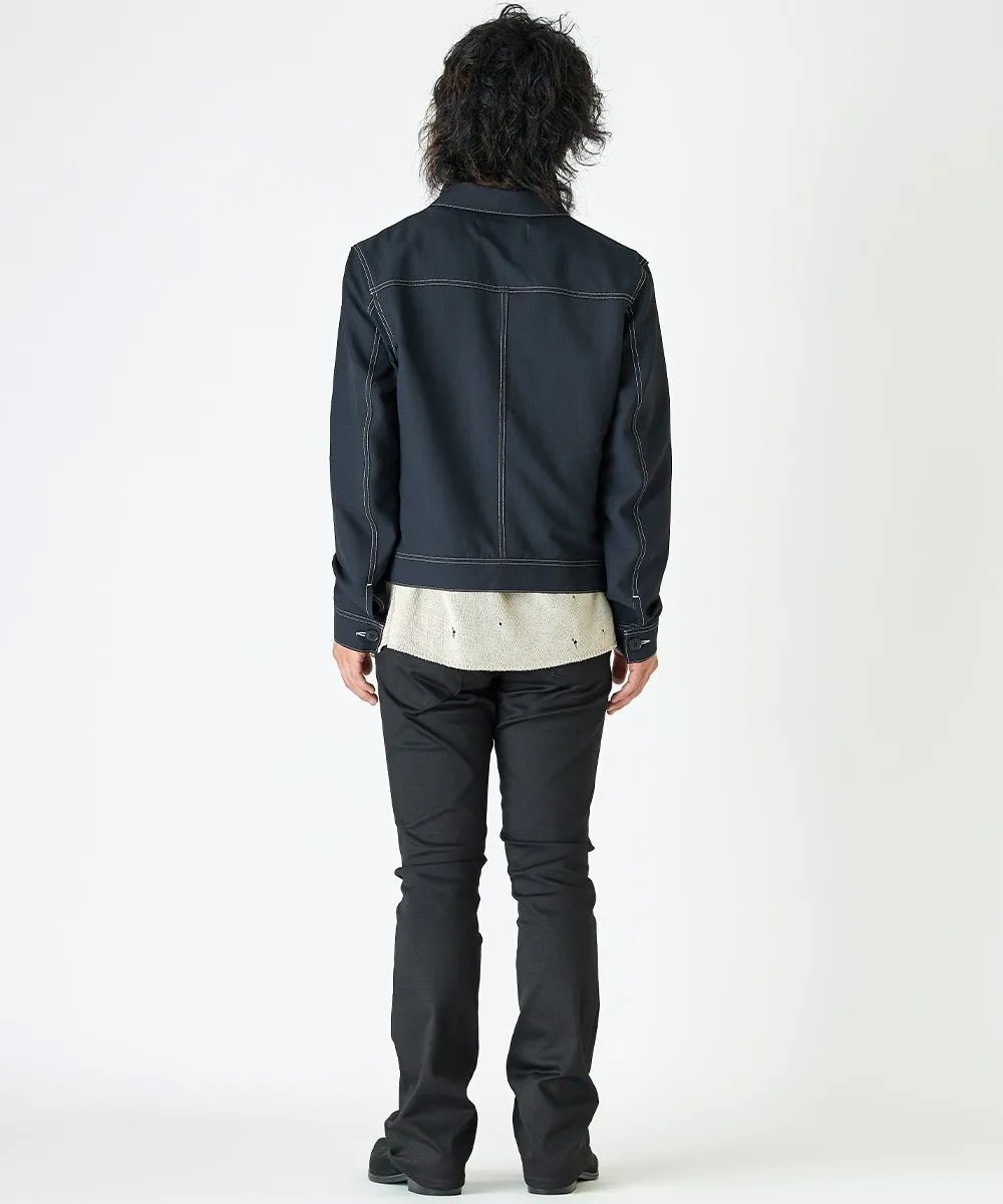 【75%OFF】Flared skinny pants - BLACK
