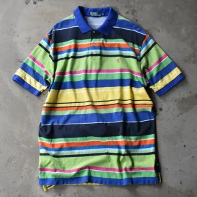 90's Polo Ralph Lauren マルチボーダー ポロシャツ 240728 S2167