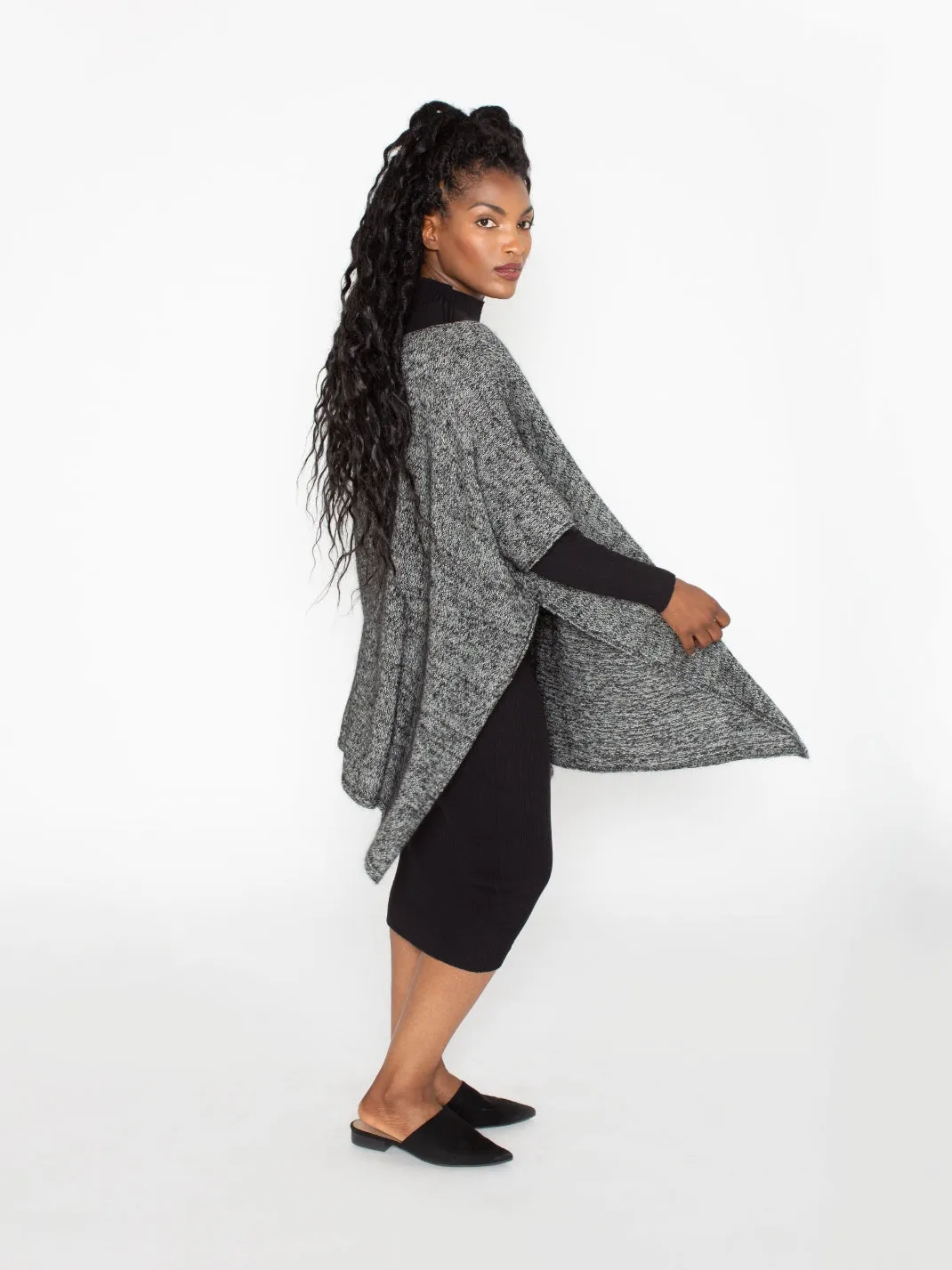 Aalto Poncho Knitting Kit | Madelinetosh Silk Cloud & Shibui Knits Pebble