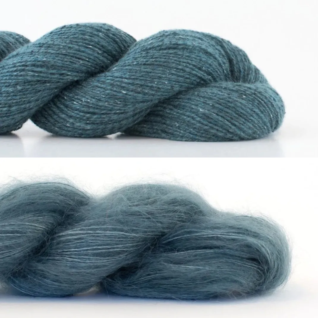 Aalto Poncho Knitting Kit | Madelinetosh Silk Cloud & Shibui Knits Pebble