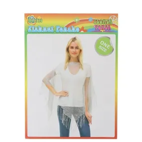 Adults Gold Fishnet Poncho