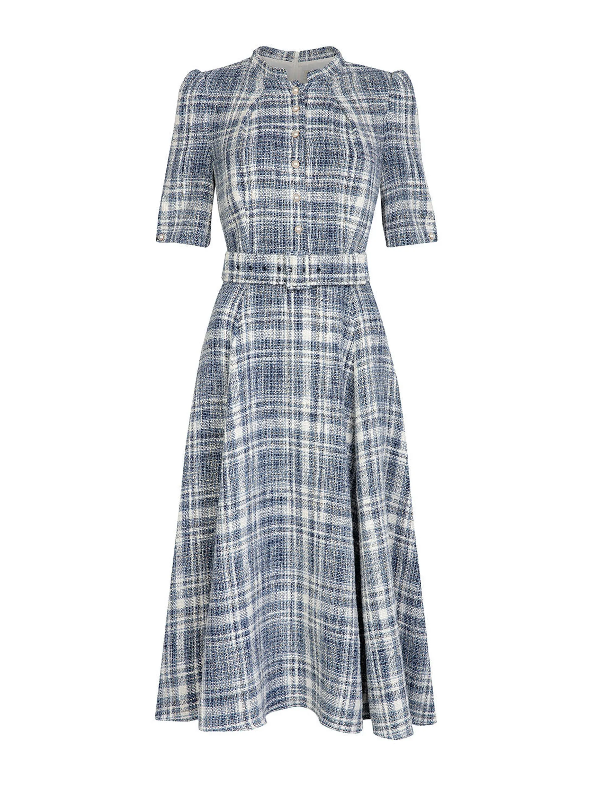 Ahana boucle check dress