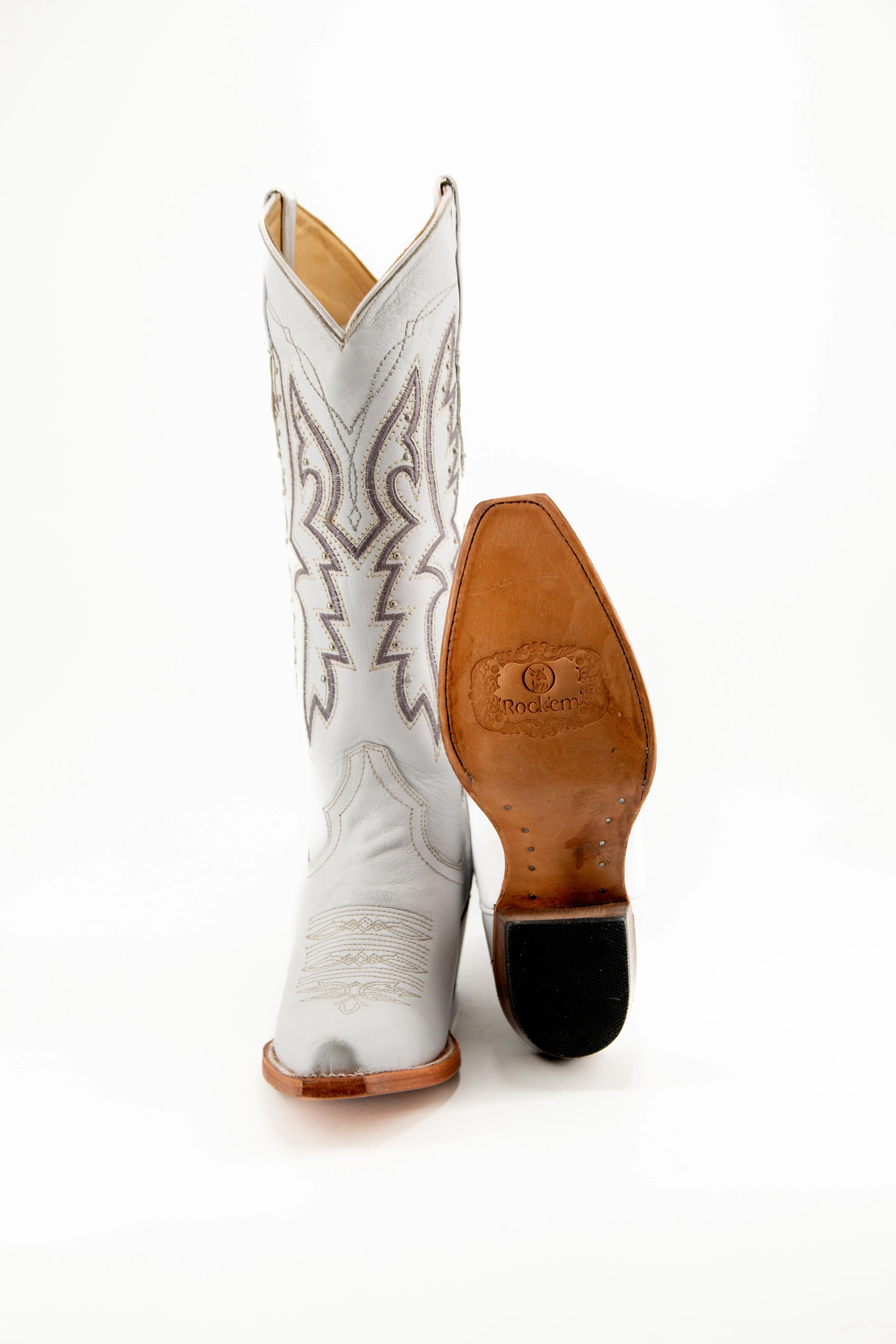 Alexa Retro Snip Toe Midi Cowgirl Boot