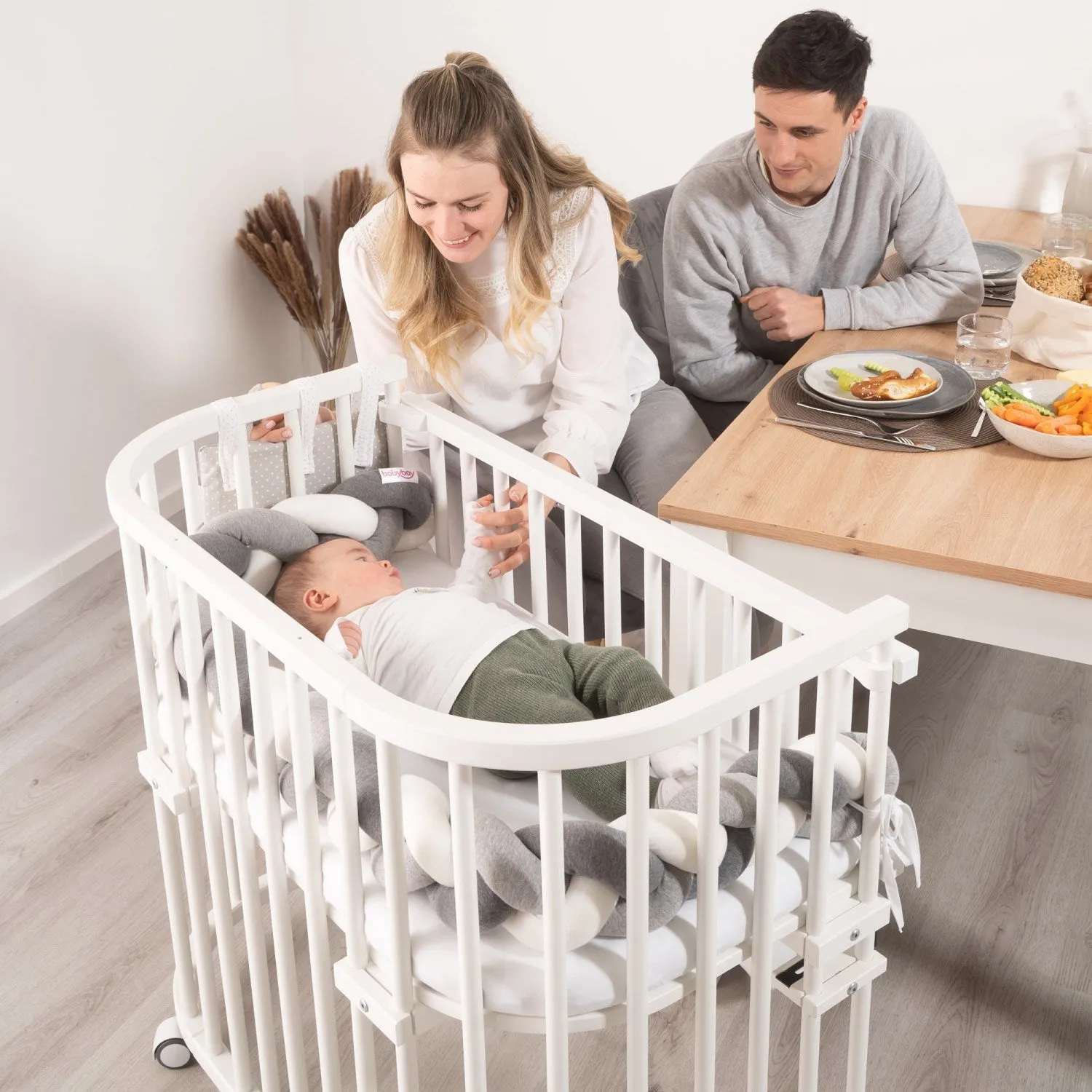 babybay ® White Varnished Guardrail