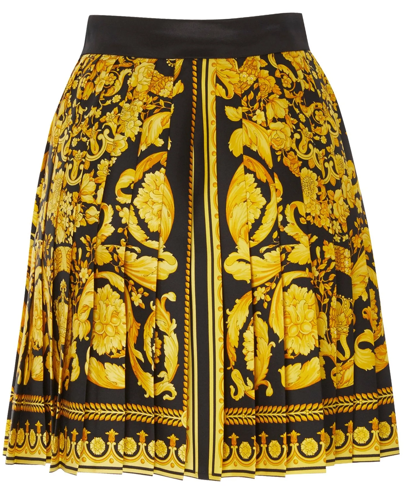 Baroque Print Shirt & Mini Skirt Set