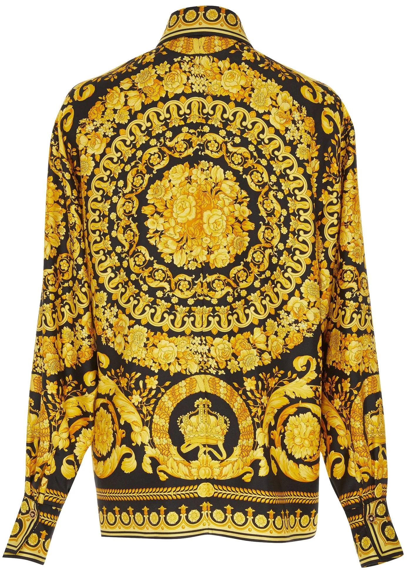 Baroque Print Shirt & Mini Skirt Set