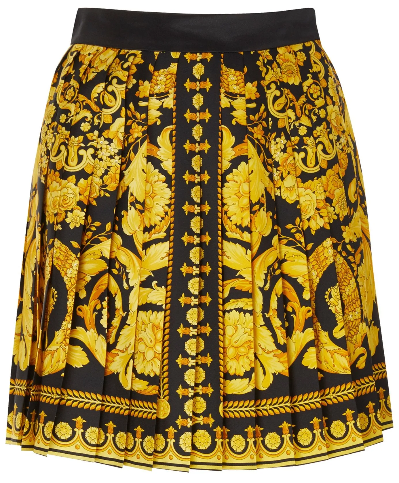 Baroque Print Shirt & Mini Skirt Set