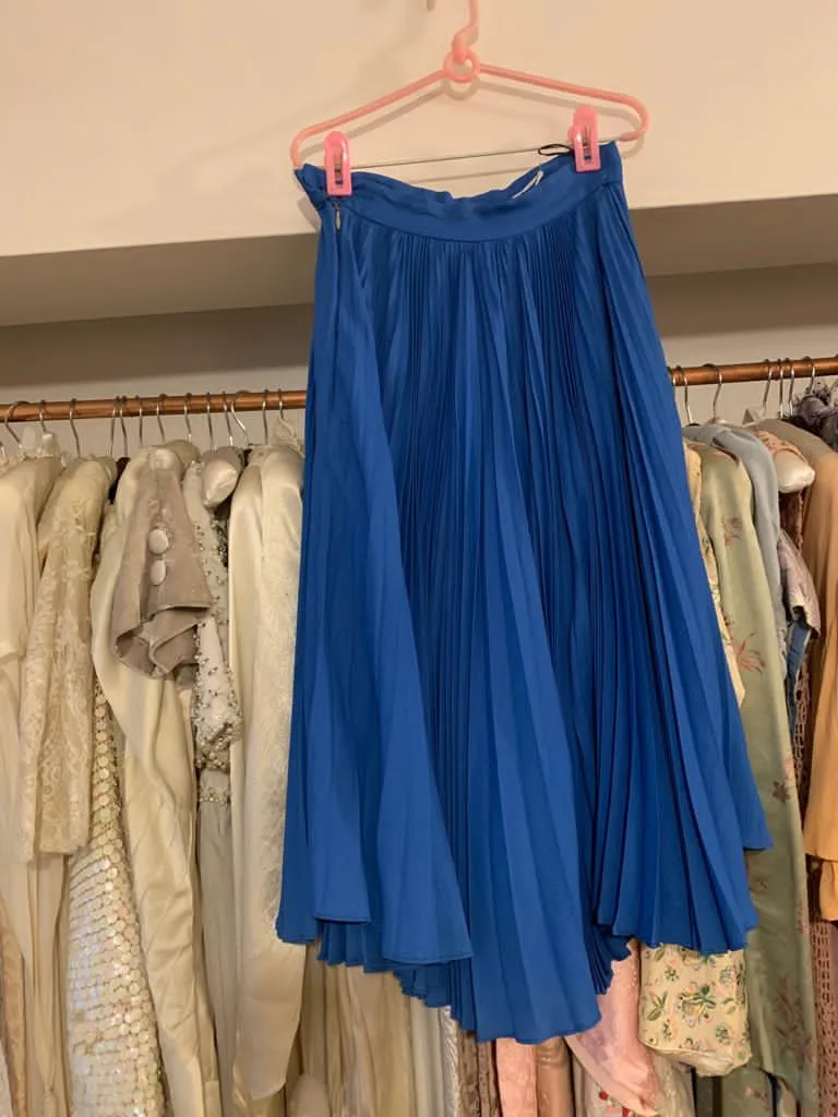 Biba Pleated Crepe Skirt