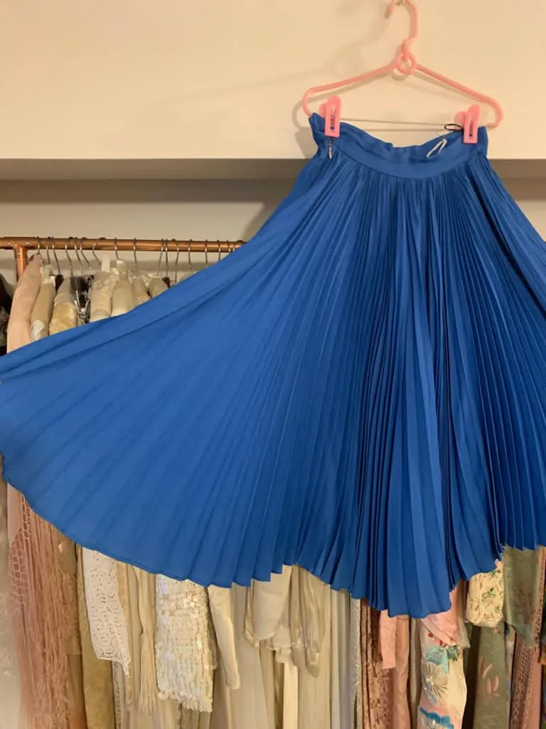 Biba Pleated Crepe Skirt