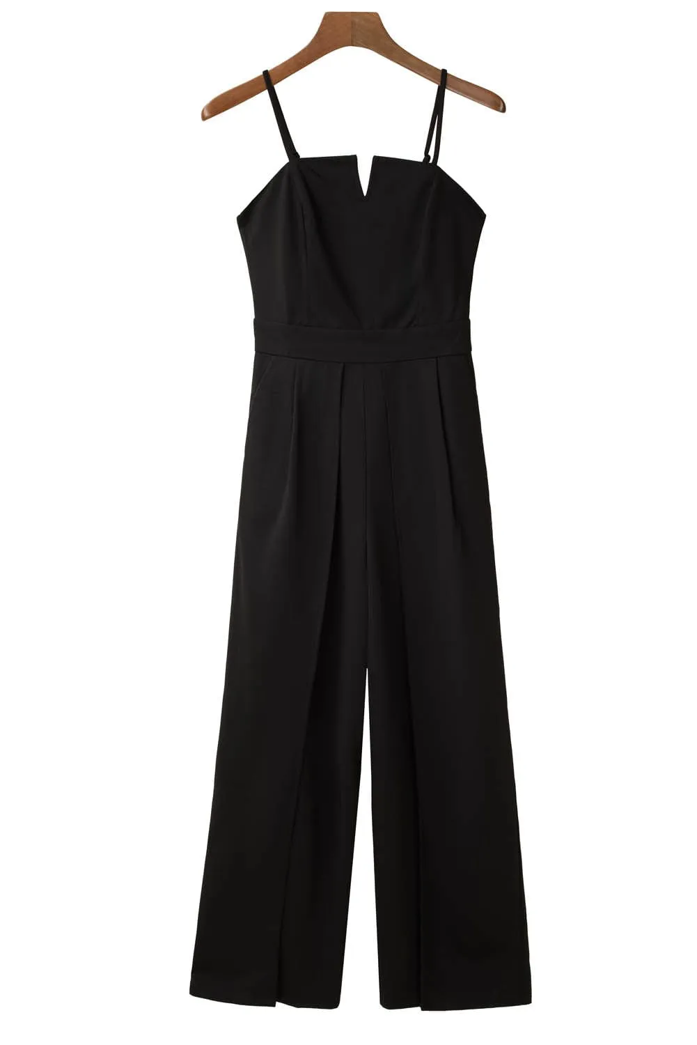 Black Elegant Jumpsuit with Side Slits