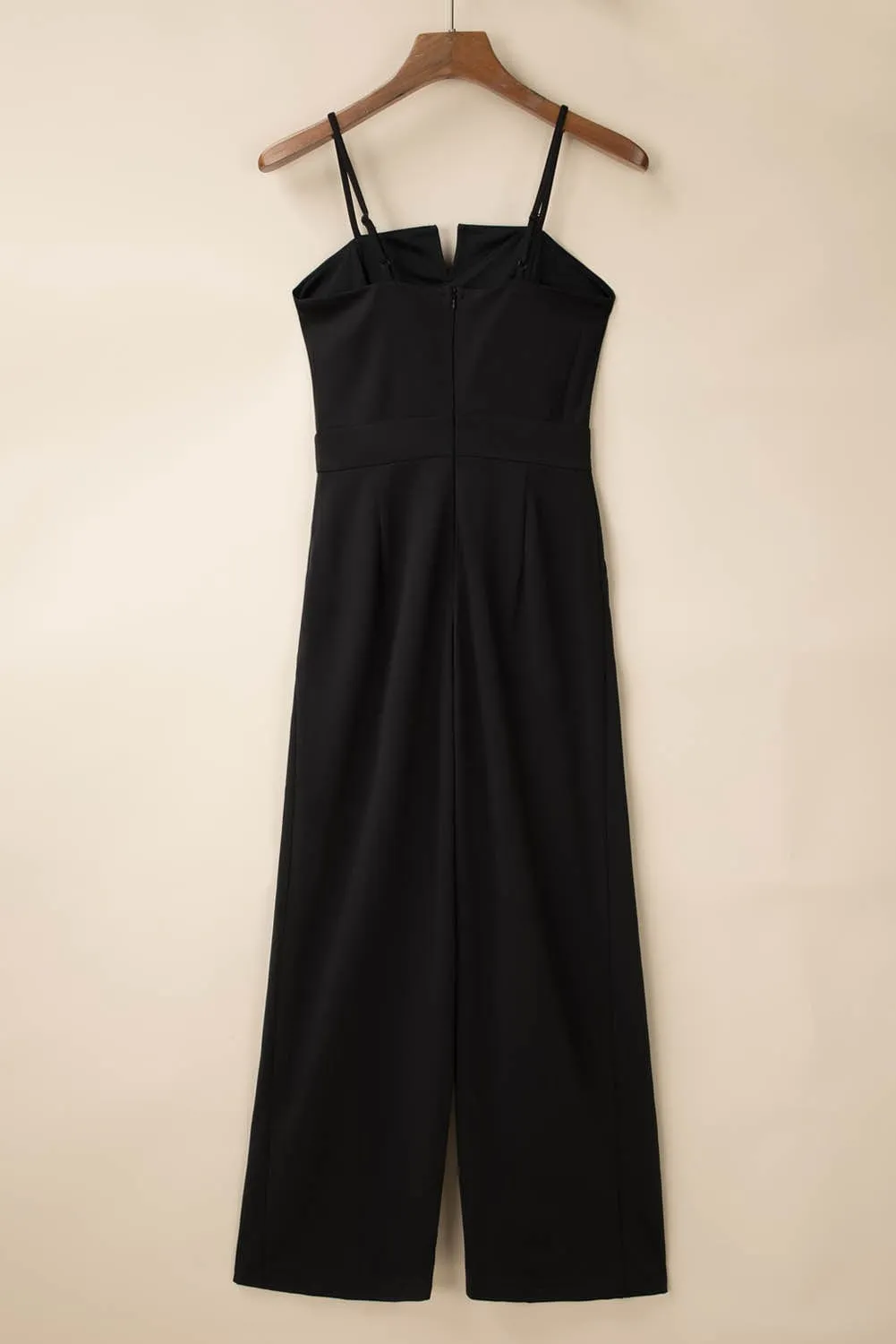 Black Elegant Jumpsuit with Side Slits