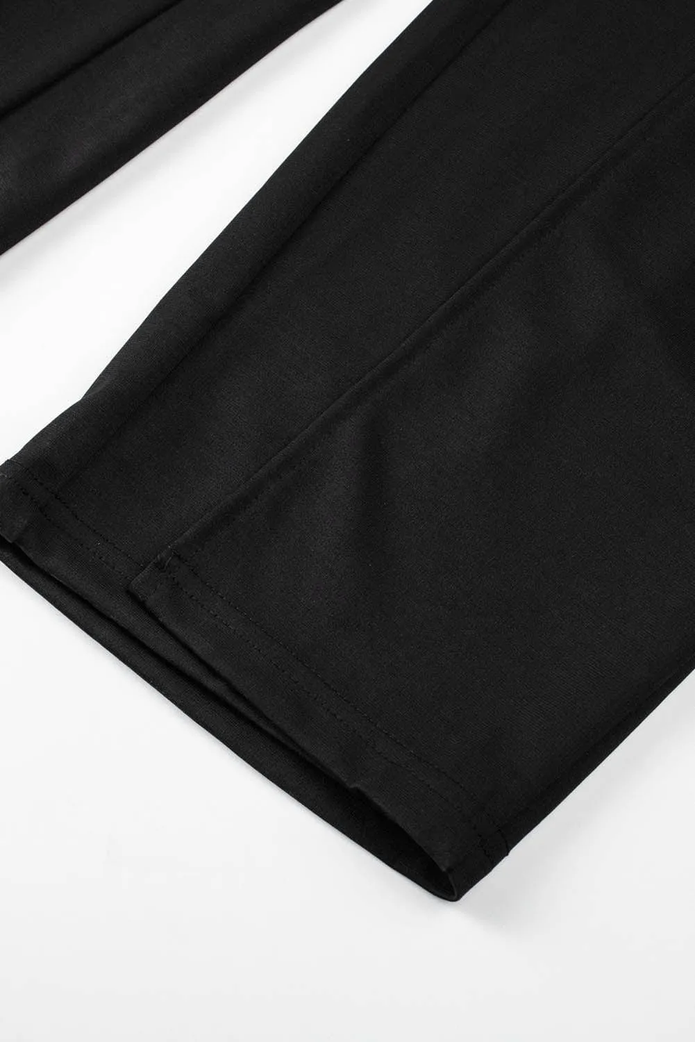 Black Elegant Jumpsuit with Side Slits