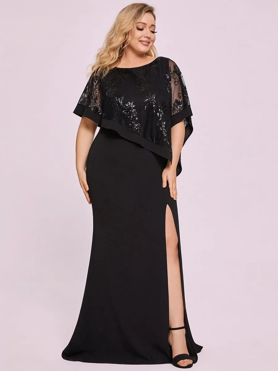 Black Elegant Jumpsuit with Side Slits