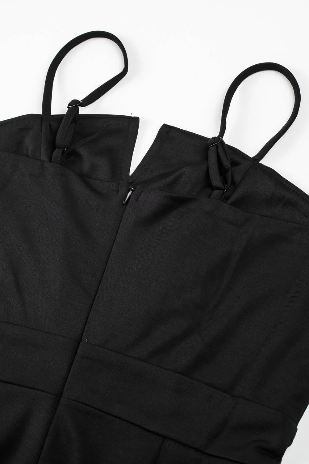 Black Elegant Jumpsuit with Side Slits