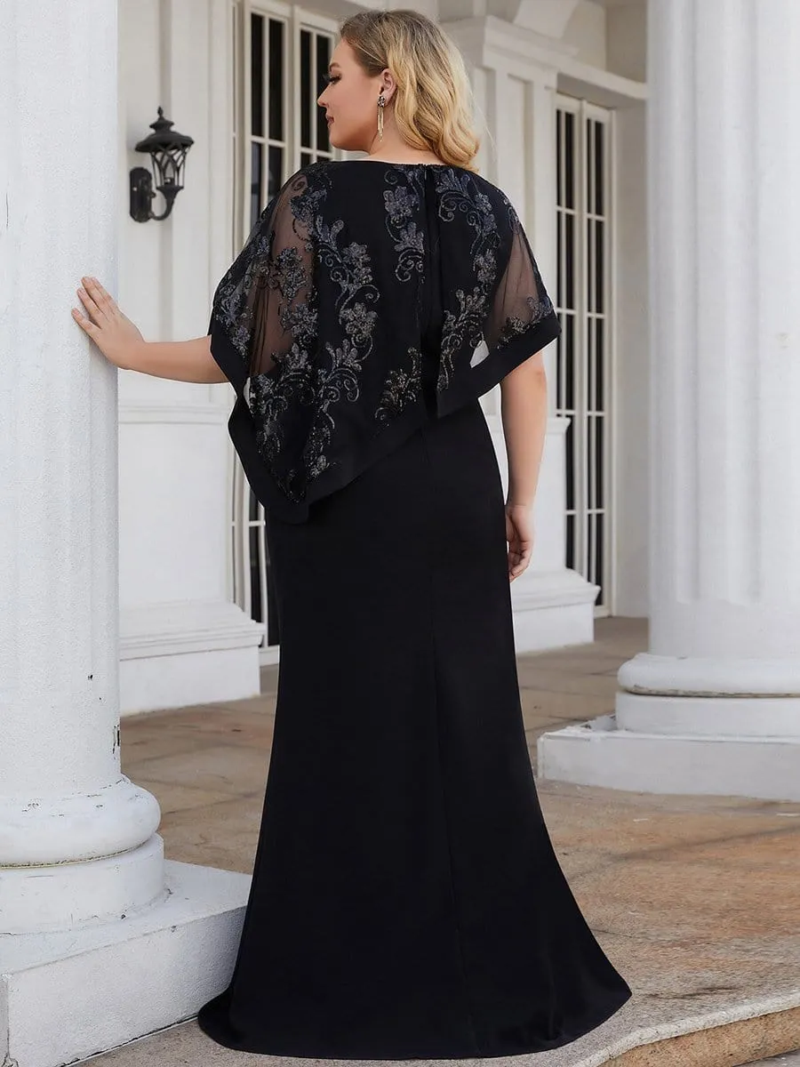 Black Elegant Jumpsuit with Side Slits