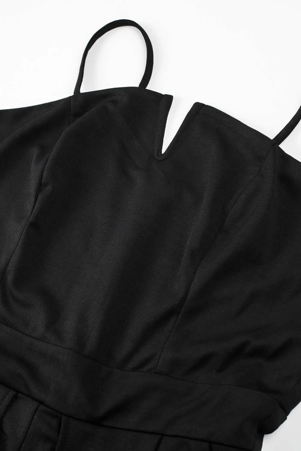 Black Elegant Jumpsuit with Side Slits