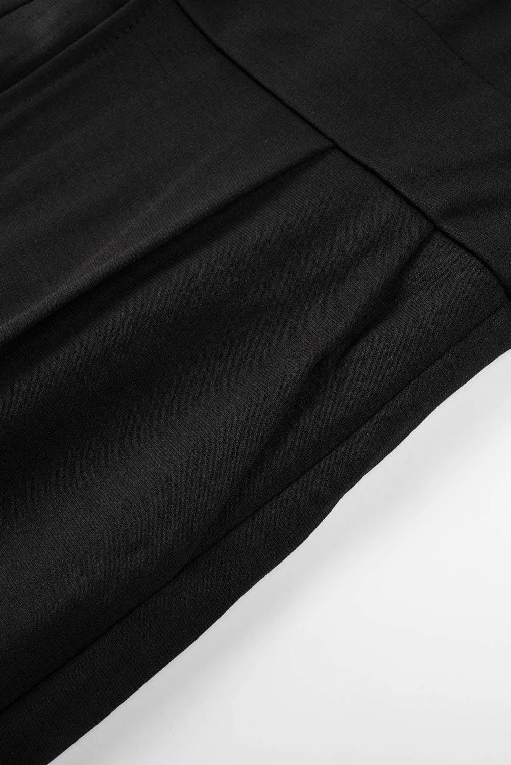 Black Elegant Jumpsuit with Side Slits