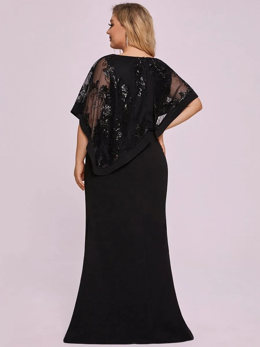 Black Elegant Jumpsuit with Side Slits