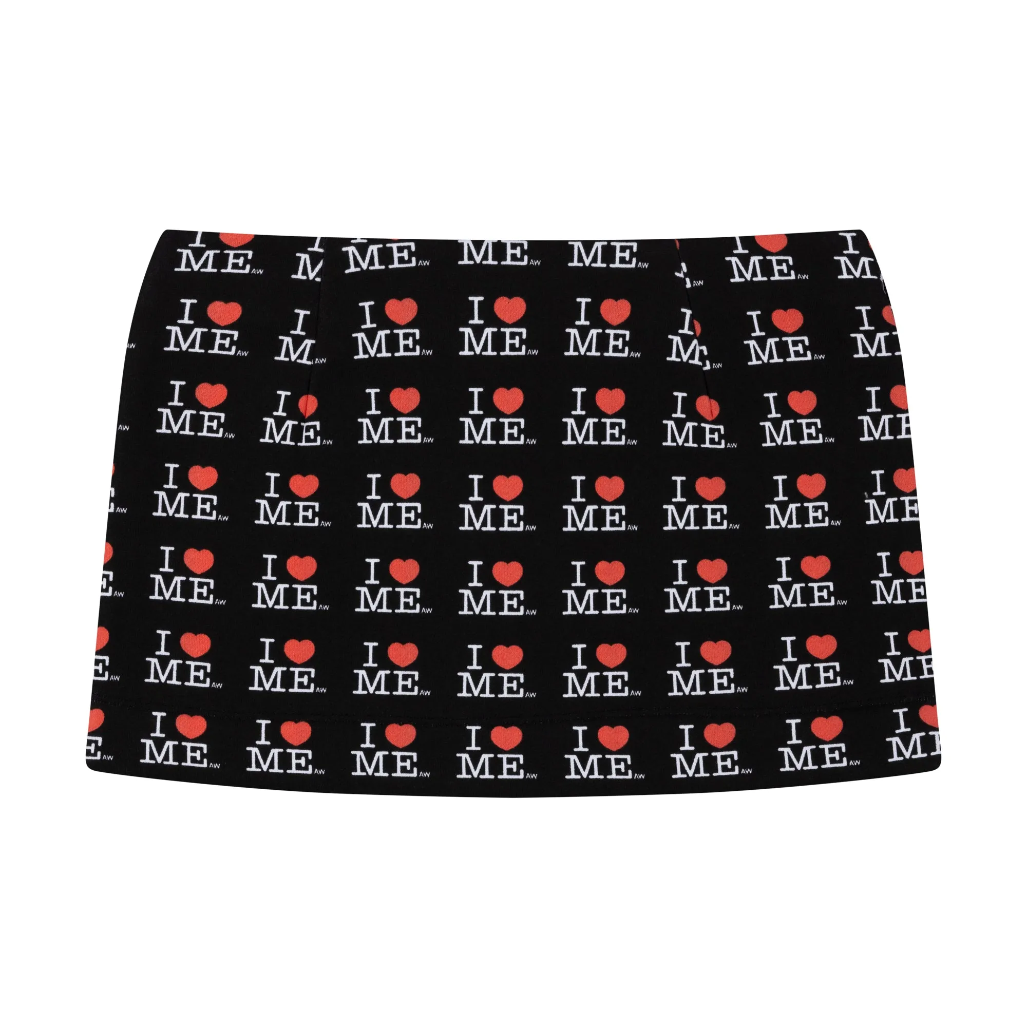 BLACK I HEART ME MINI SKIRT