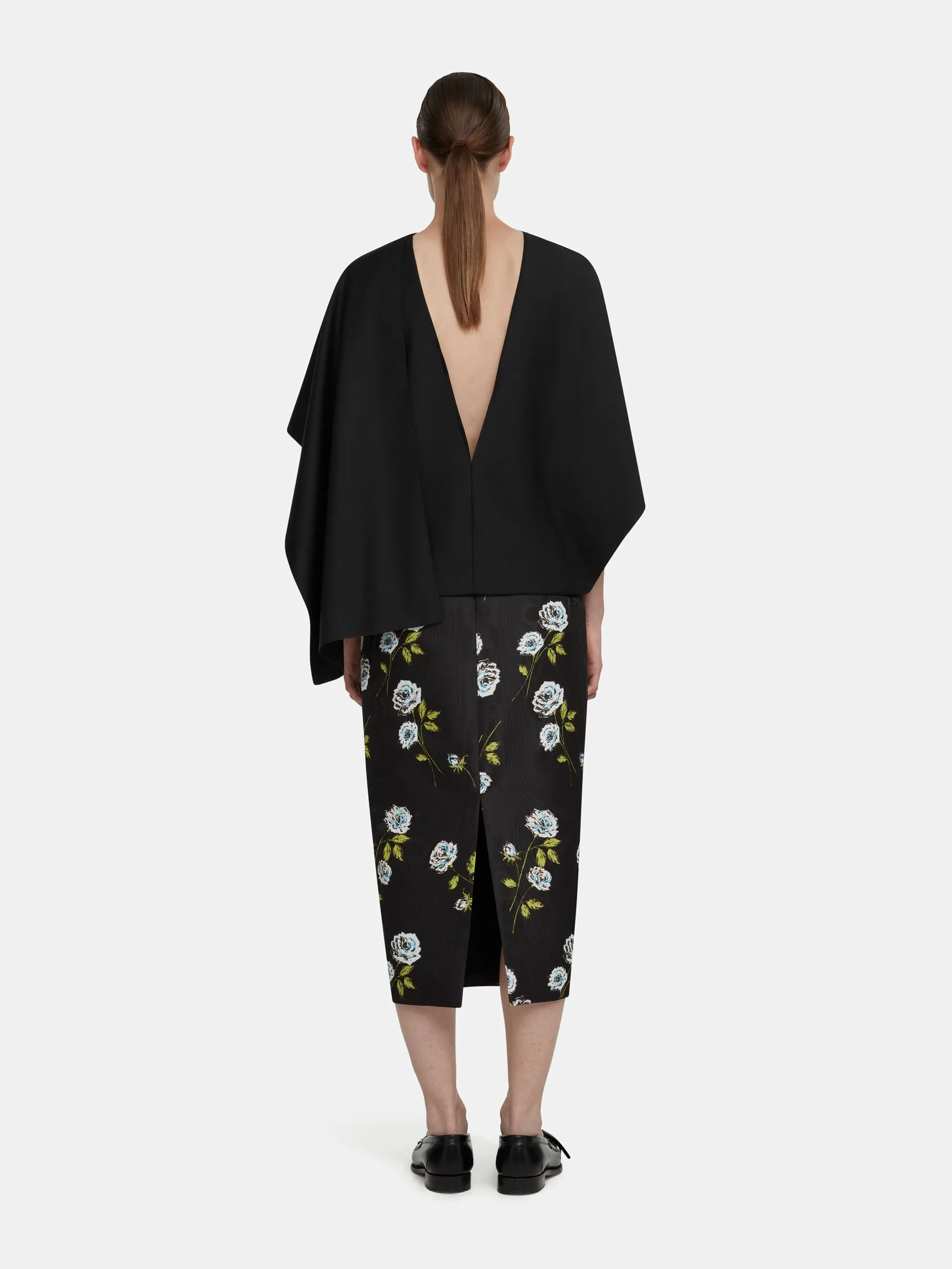 Black merino wool Khy top
