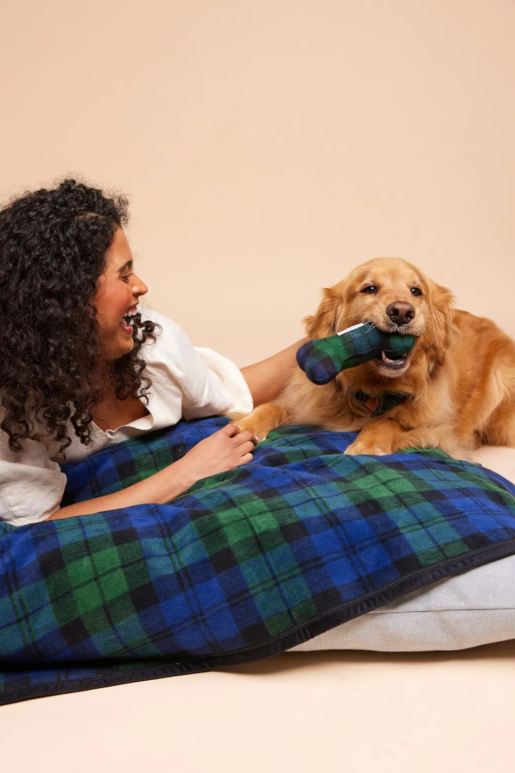 Black Watch Plaid Midi Blanket