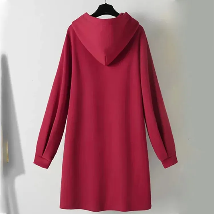Blessing Swan Embroidery Sweatshirt Dress
