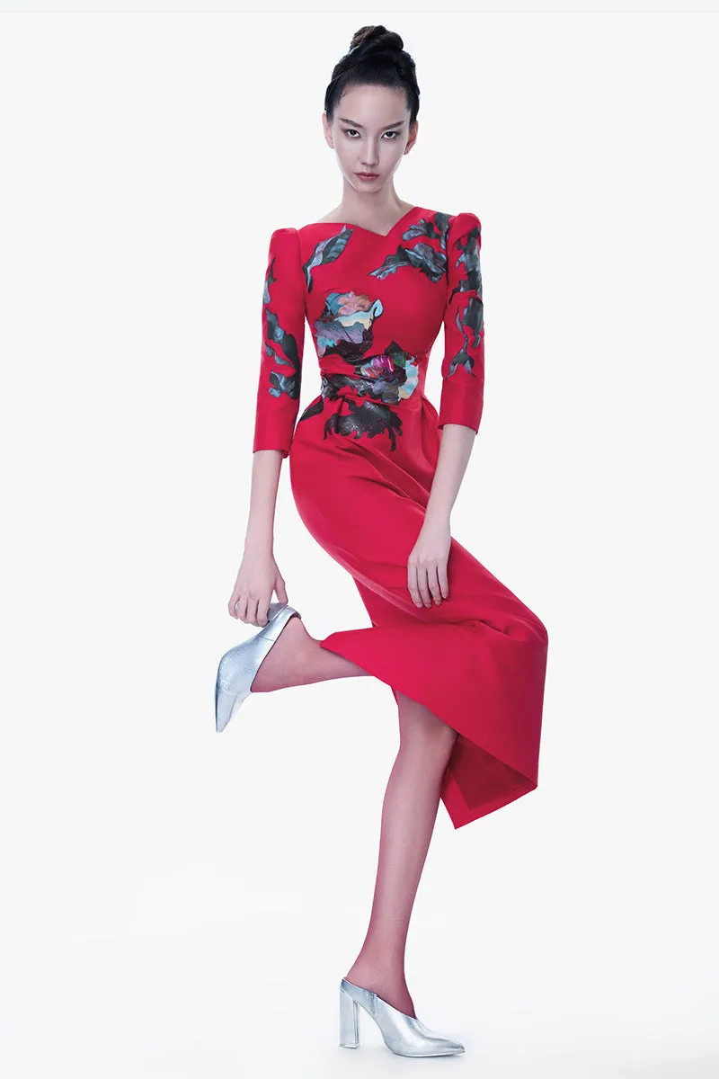BLOSSOM HORIZON MIDI DRESS