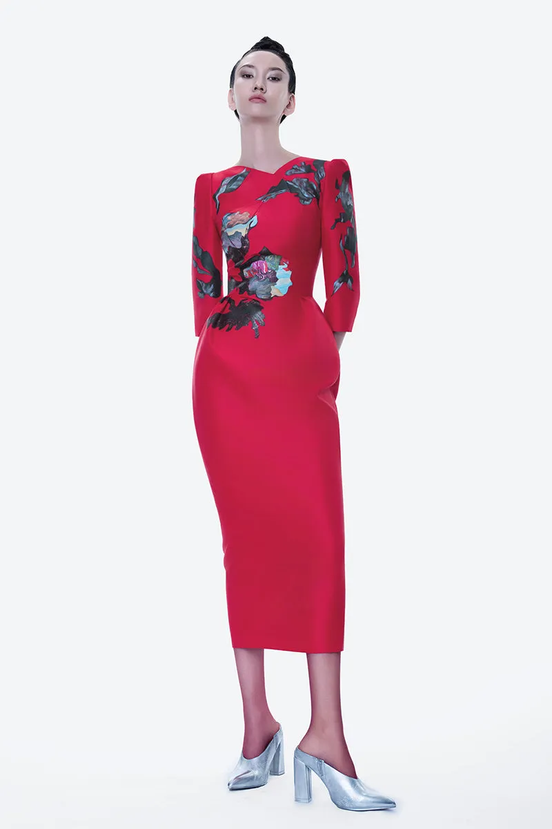 BLOSSOM HORIZON MIDI DRESS