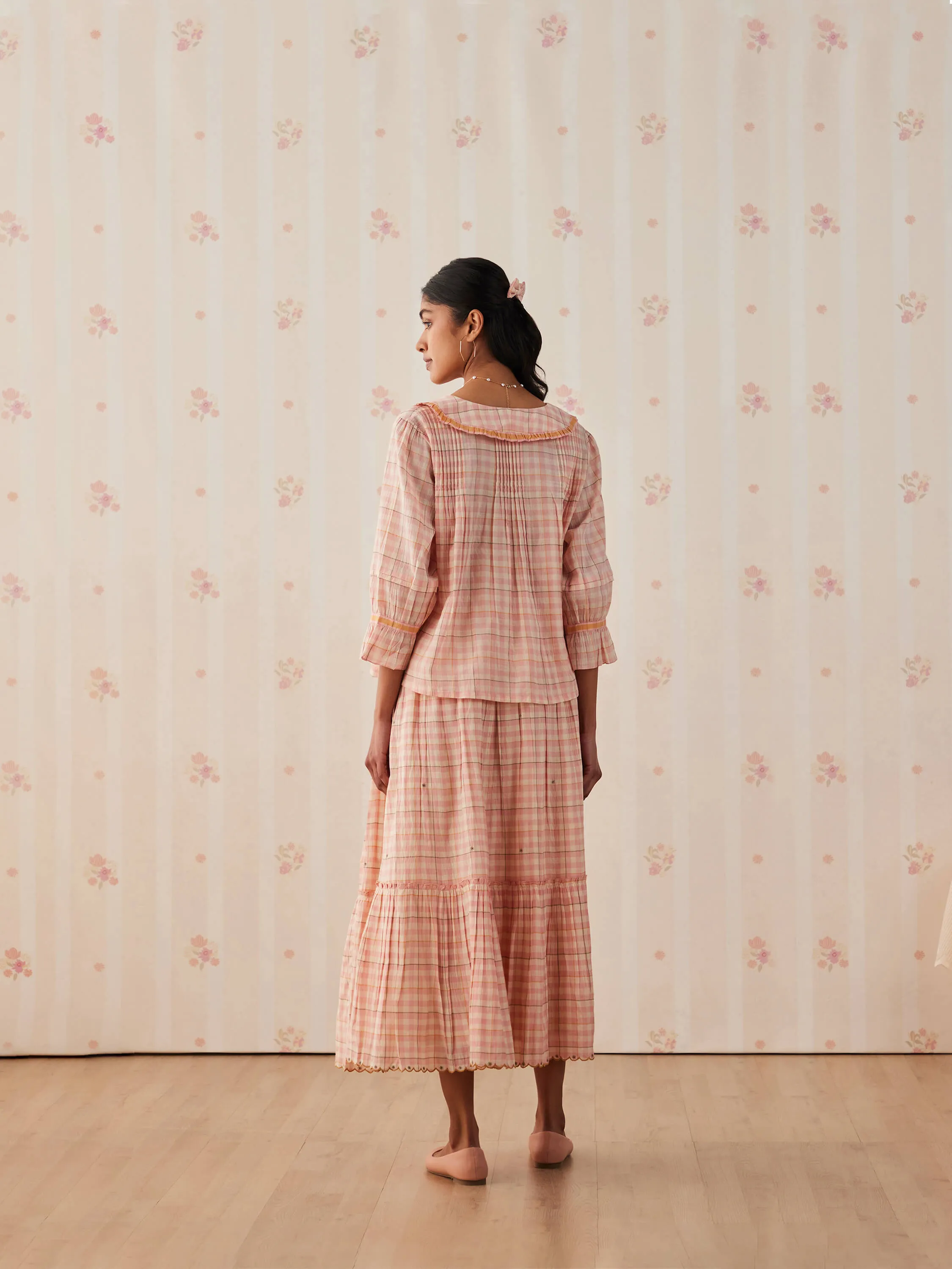 Blush Gingham Skirt