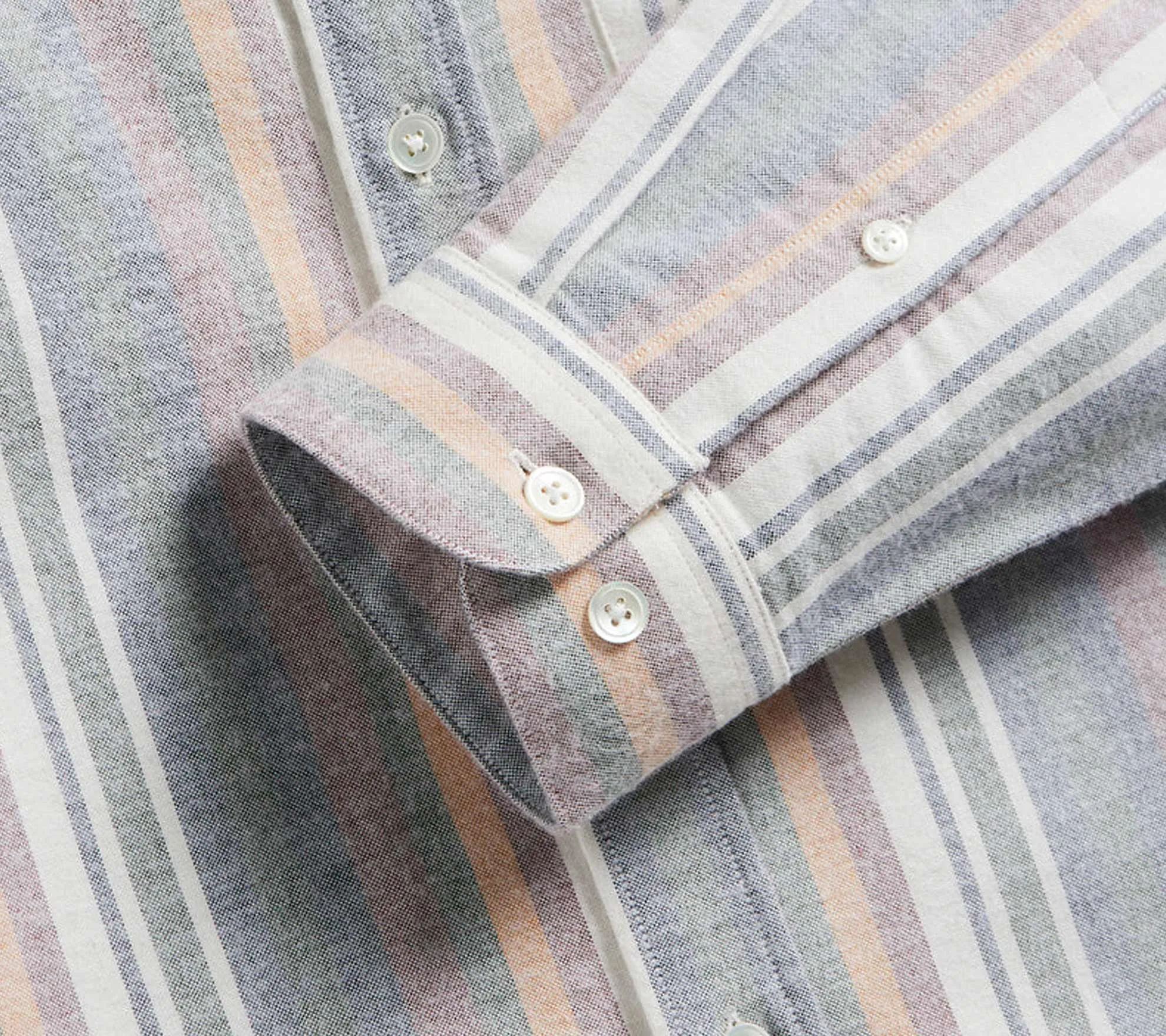 Brushed Oxford Shirt | Multi Stripe