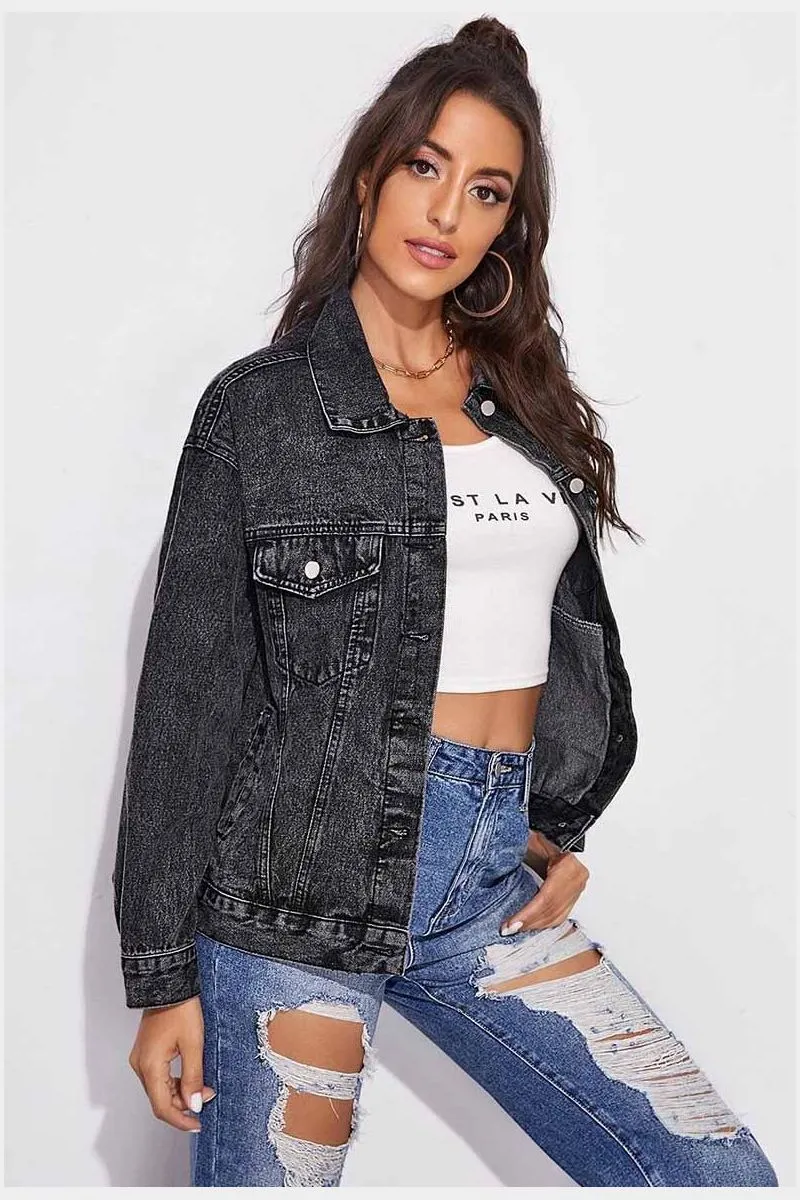 BUTTON CLOSUER DENIM JACKET